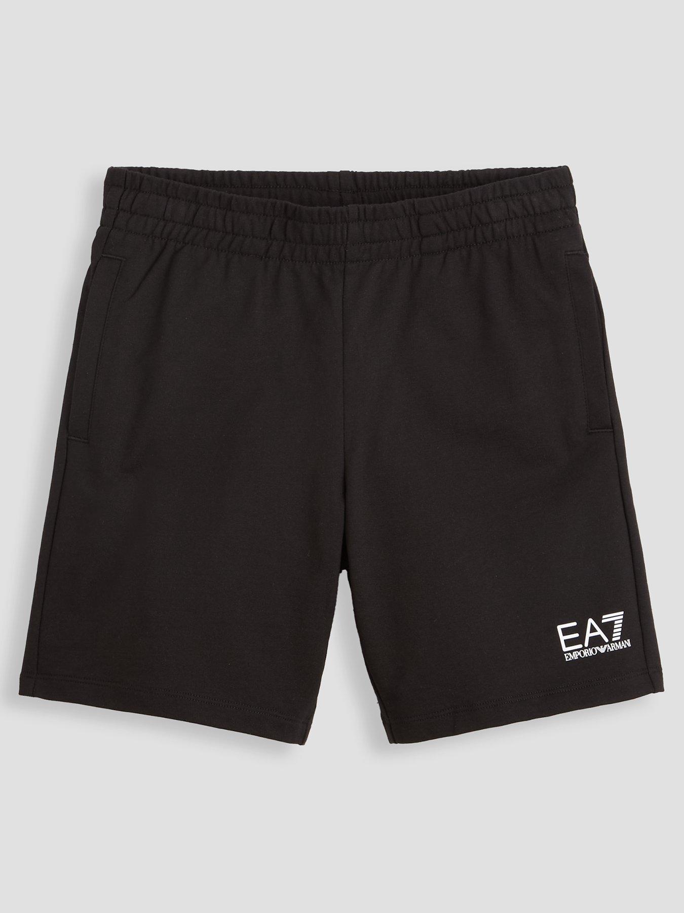 Image 1 of 4 of EA7 Emporio Armani Boys Train Core Id Jog Shorts - Black
