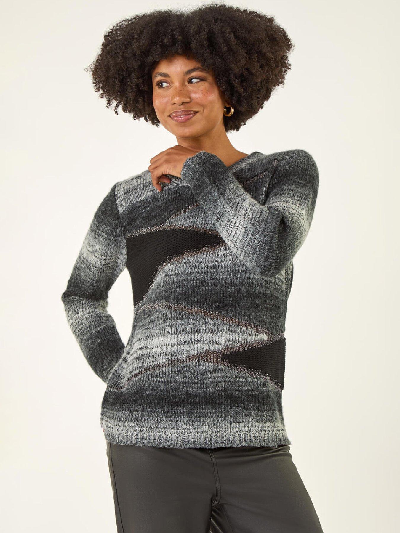 roman-colour-block-knit-jumper-blackfront