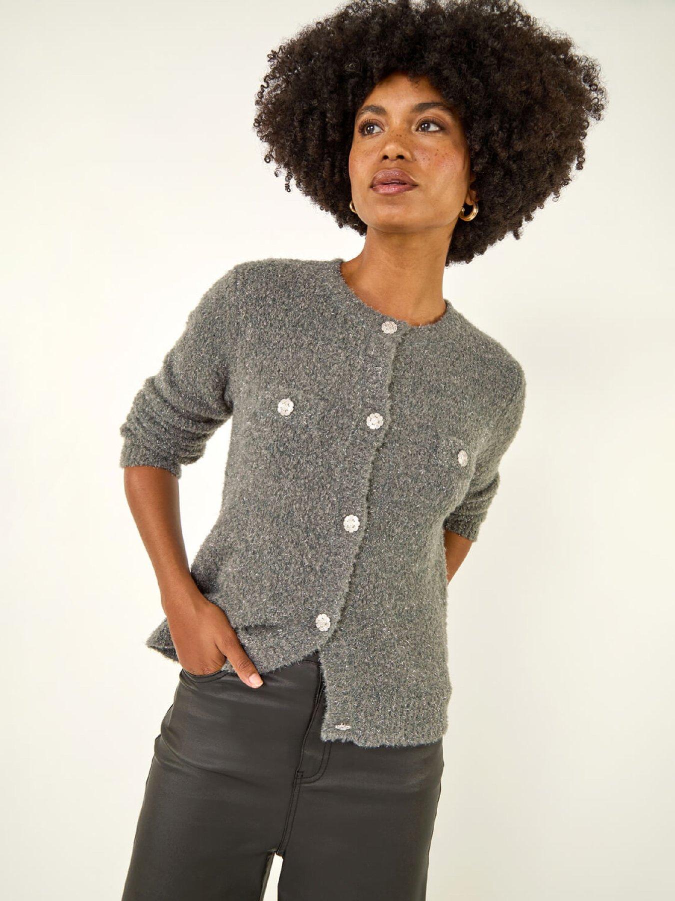 roman-fluffy-shimmer-button-cardigan-greyfront