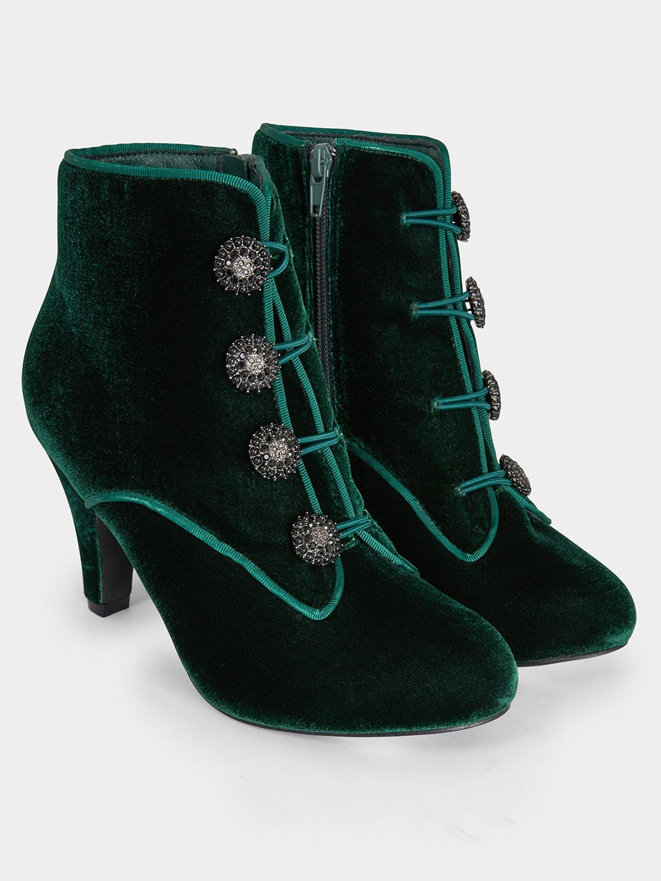 joe-browns-charming-jewel-button-velvet-ankle-boots-dark-greenstillFront