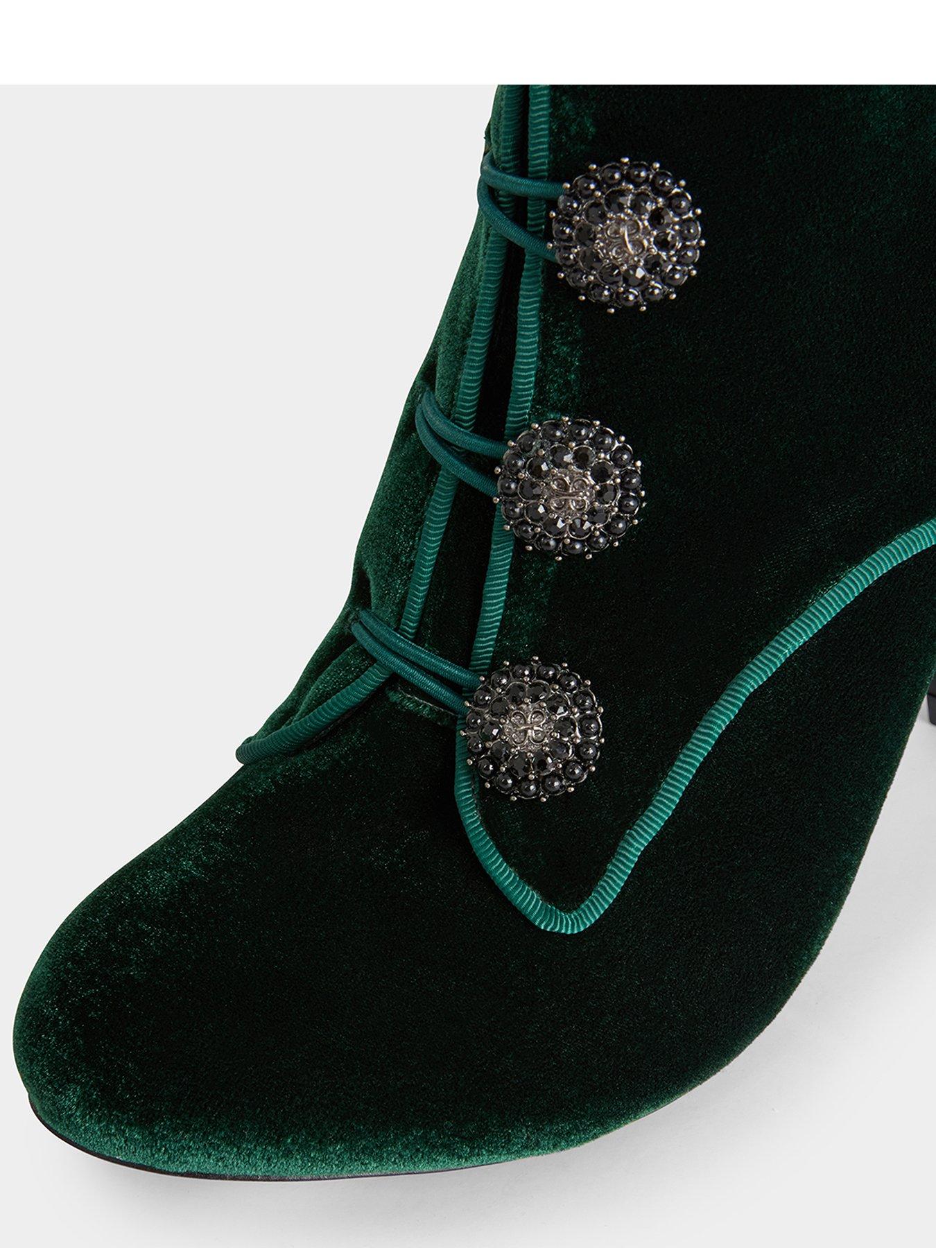 joe-browns-charming-jewel-button-velvet-ankle-boots-dark-greenoutfit