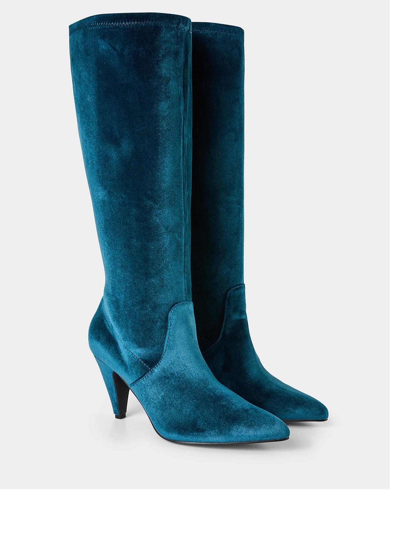 joe-browns-divine-slouchy-velvet-boots-tealstillFront