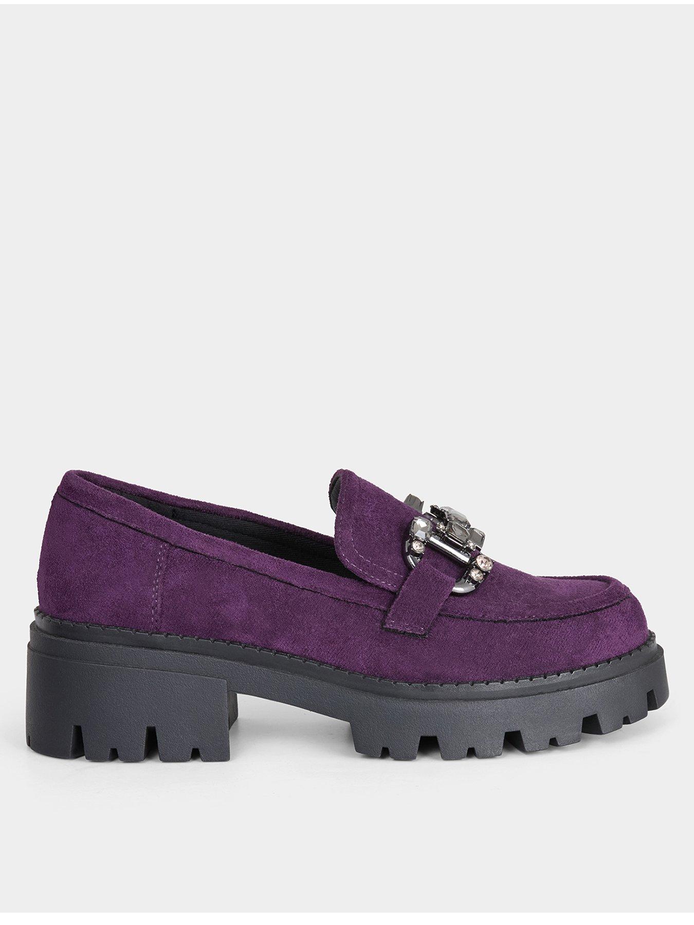 Joe Browns Juliet Buckle Chunky Loafers - Deep Purple