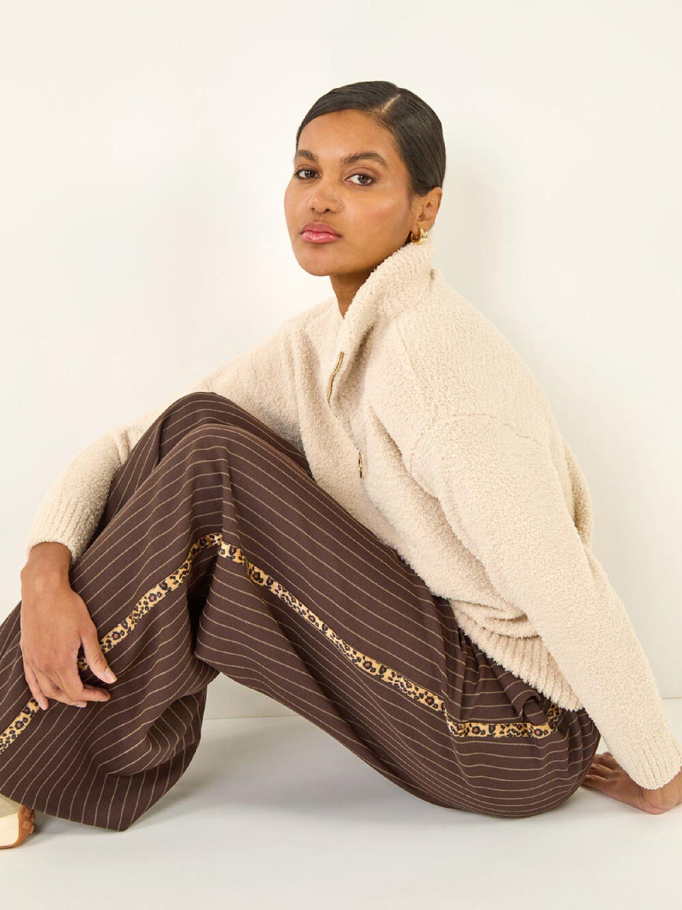 roman-fluffy-zip-front-knit-jumper-greyoutfit