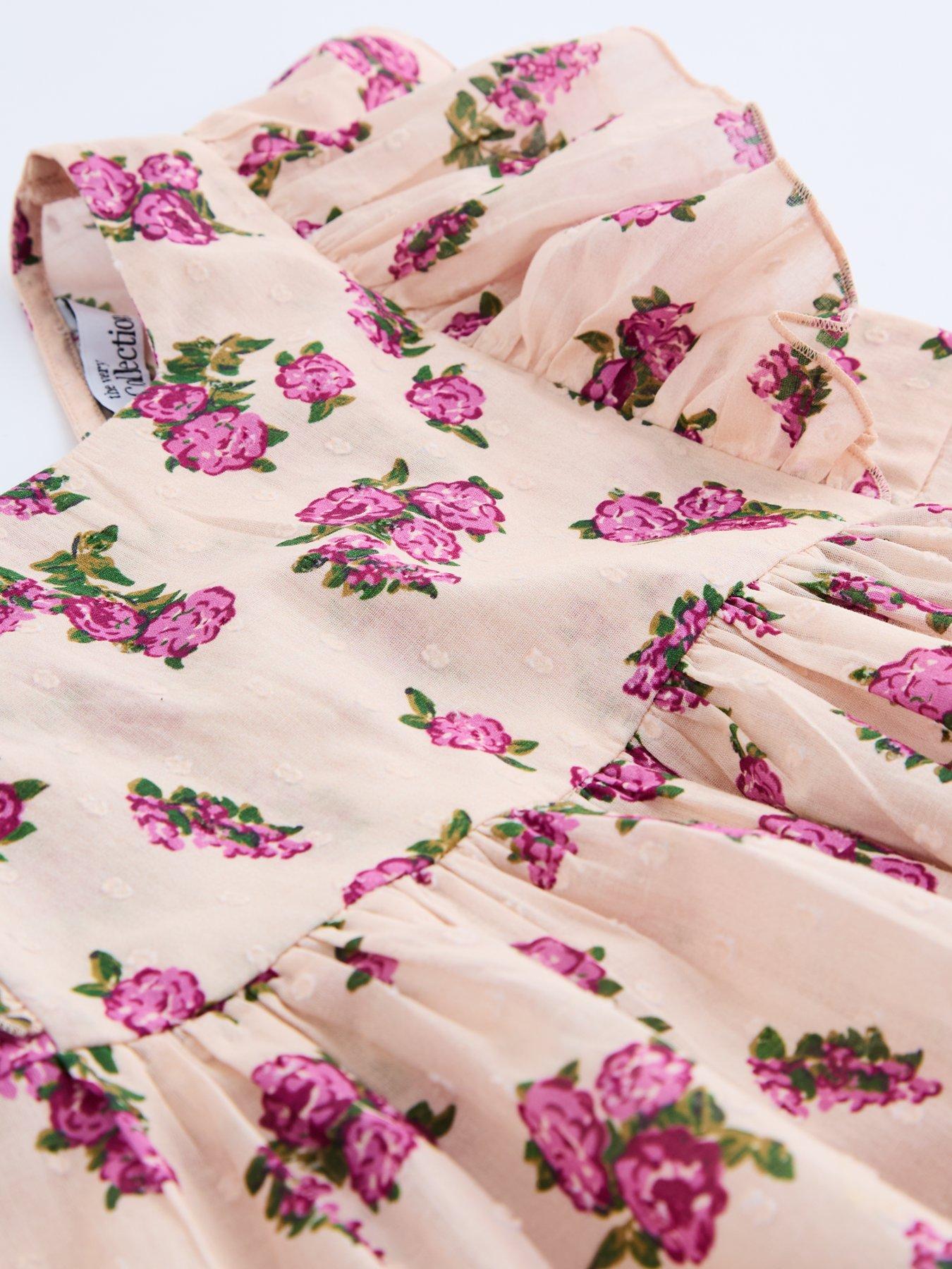 Image 3 of 4 of The Very Collection Girls Outfit with Tiered Skirt &amp; Peplum Hem Top - Multi