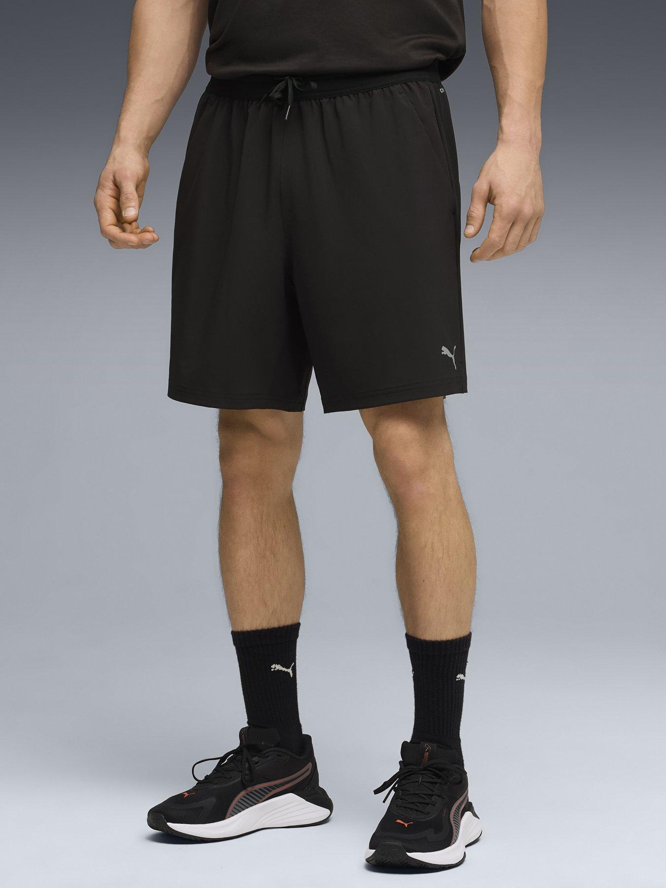 Image 1 of 5 of Puma Mens Training Pwr Fabric Mix Shorts - Black