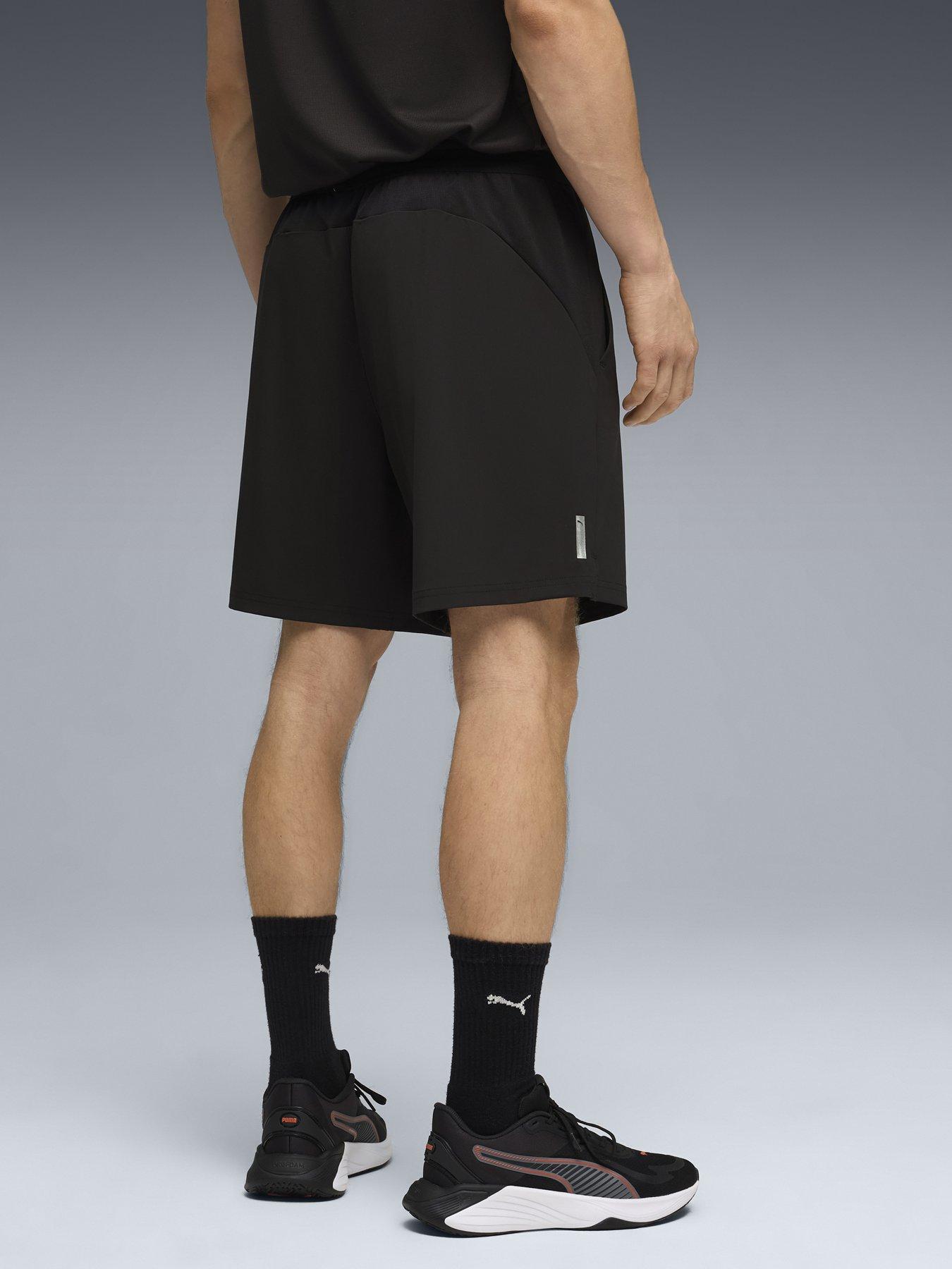 Image 2 of 5 of Puma Mens Training Pwr Fabric Mix Shorts - Black