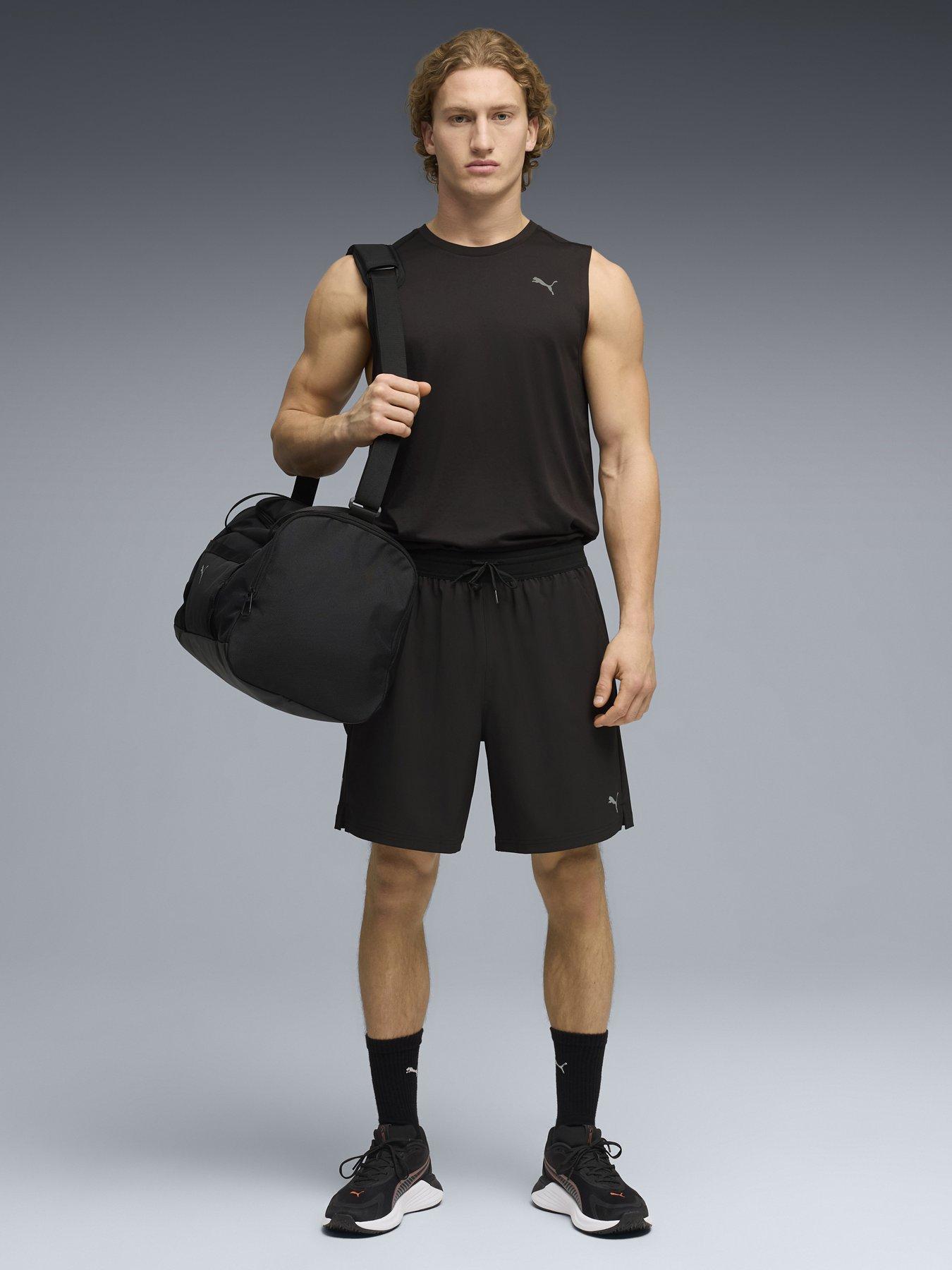 Image 3 of 5 of Puma Mens Training Pwr Fabric Mix Shorts - Black