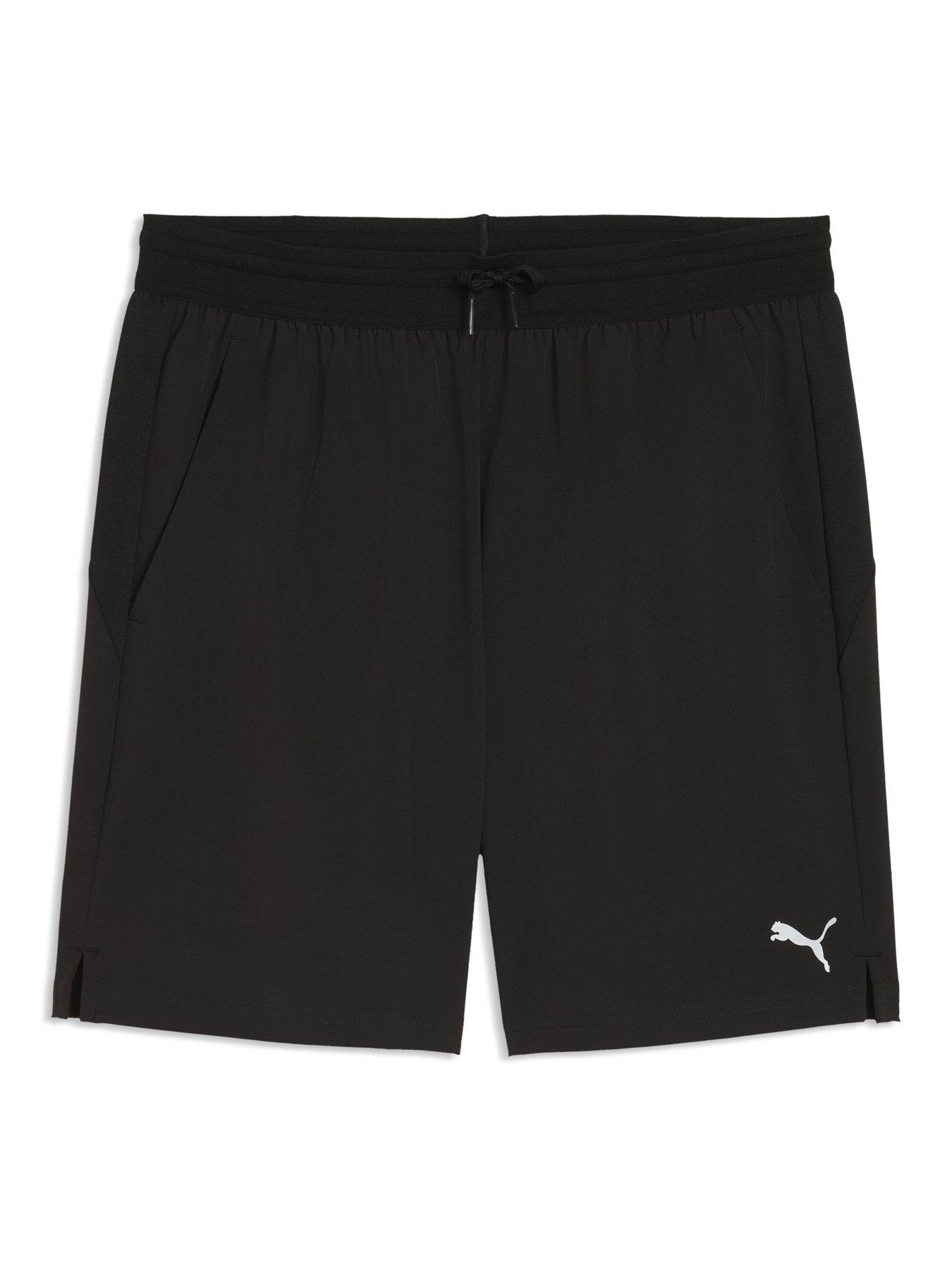 Image 4 of 5 of Puma Mens Training Pwr Fabric Mix Shorts - Black