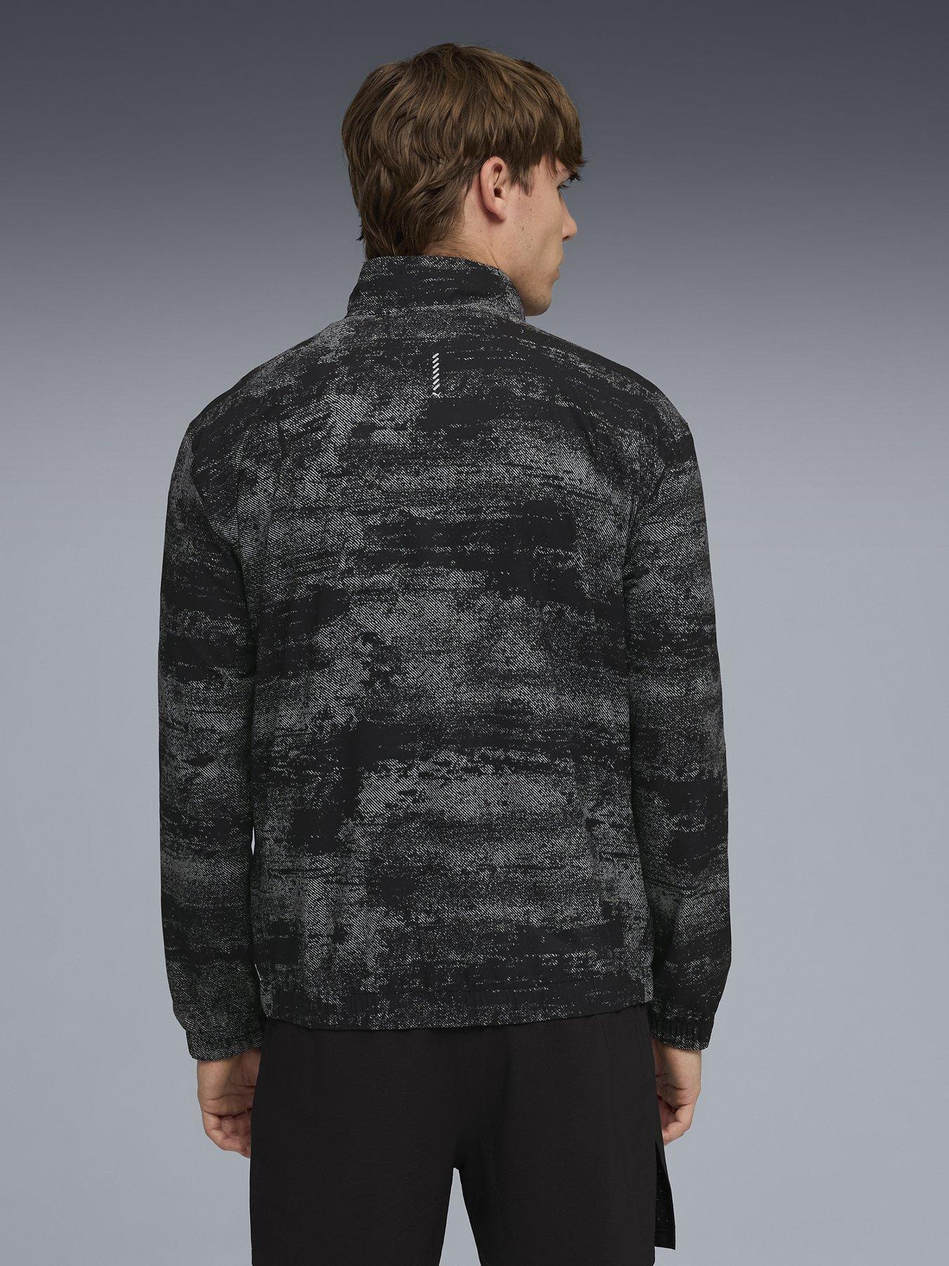 Image 2 of 6 of Puma Mens Running Velocity Printed Woven Jacket - Black