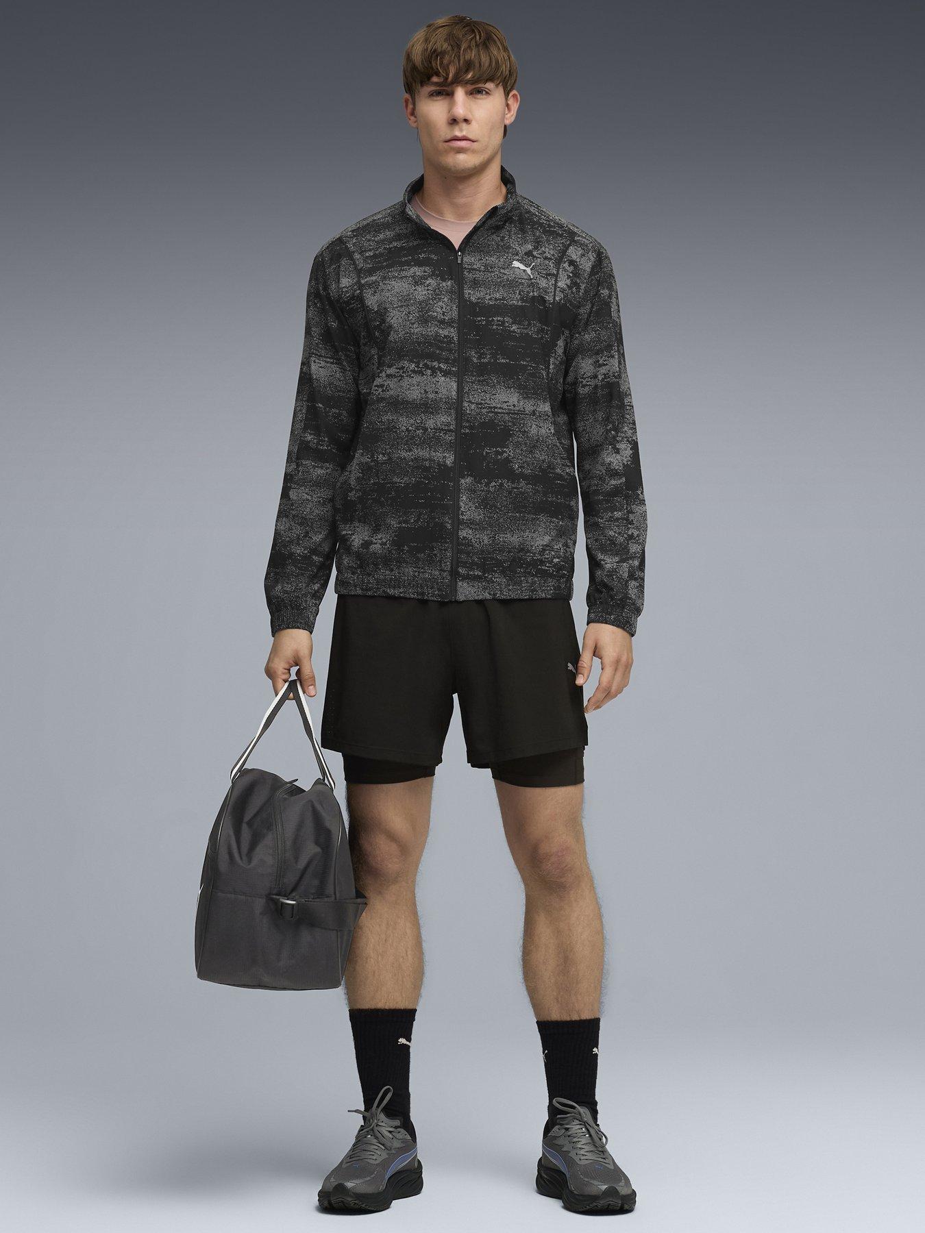 Image 3 of 6 of Puma Mens Running Velocity Printed Woven Jacket - Black