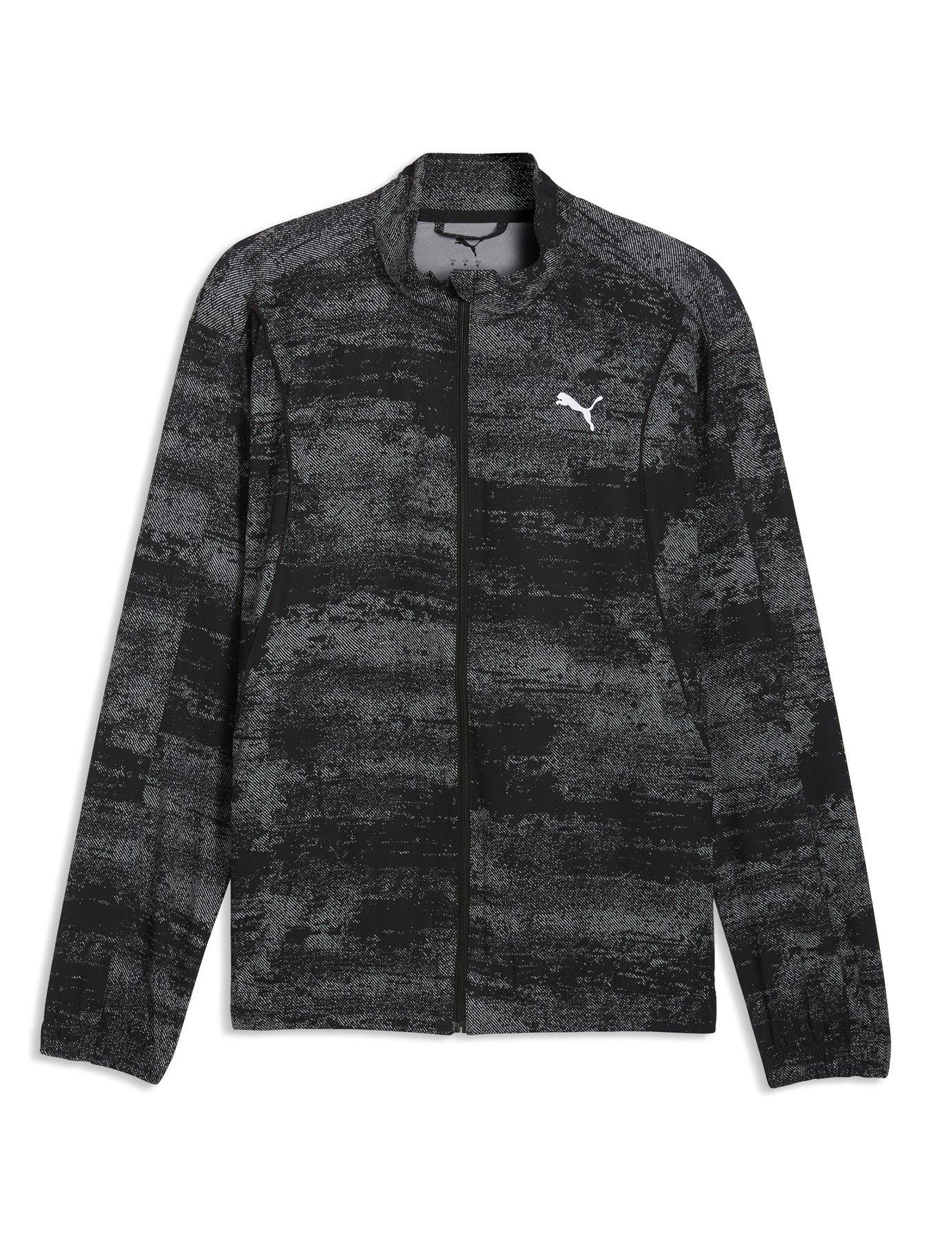 Image 4 of 6 of Puma Mens Running Velocity Printed Woven Jacket - Black