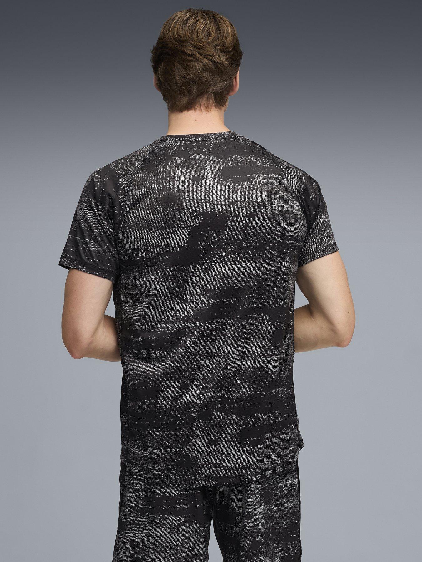 Image 2 of 7 of Puma Mens Running Velocity Printed T-Shirt - Black