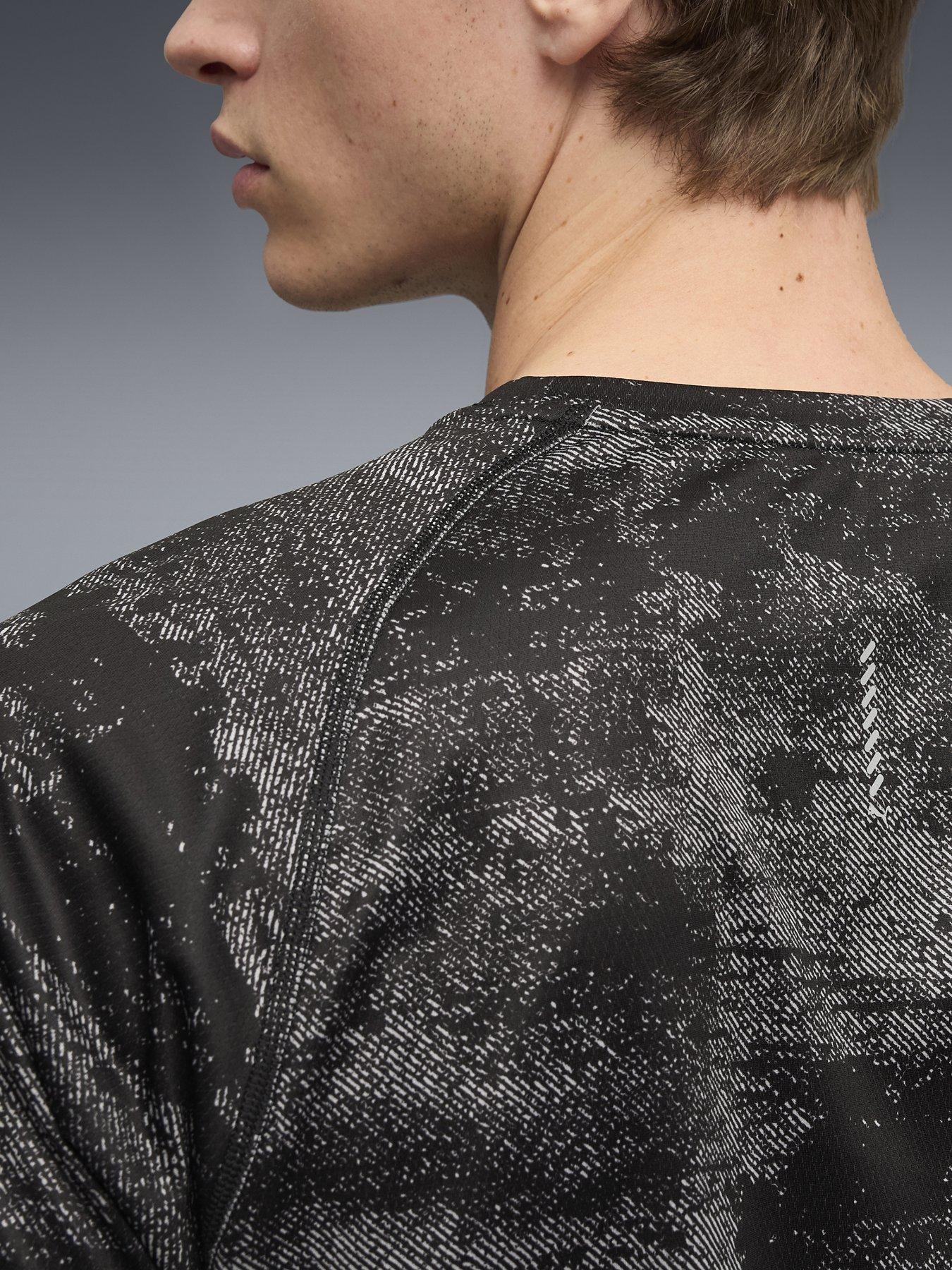 Image 4 of 7 of Puma Mens Running Velocity Printed T-Shirt - Black