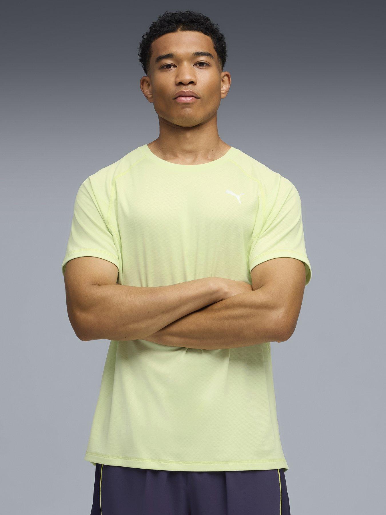 puma-mens-running-velocity-t-shirt-yellowfront