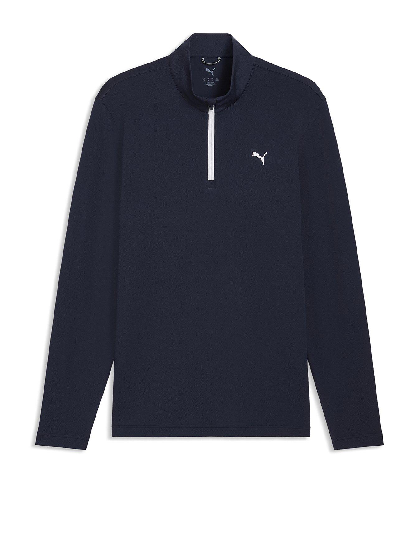 puma-mens-golf-pure-30-quarter-zip-navyfront
