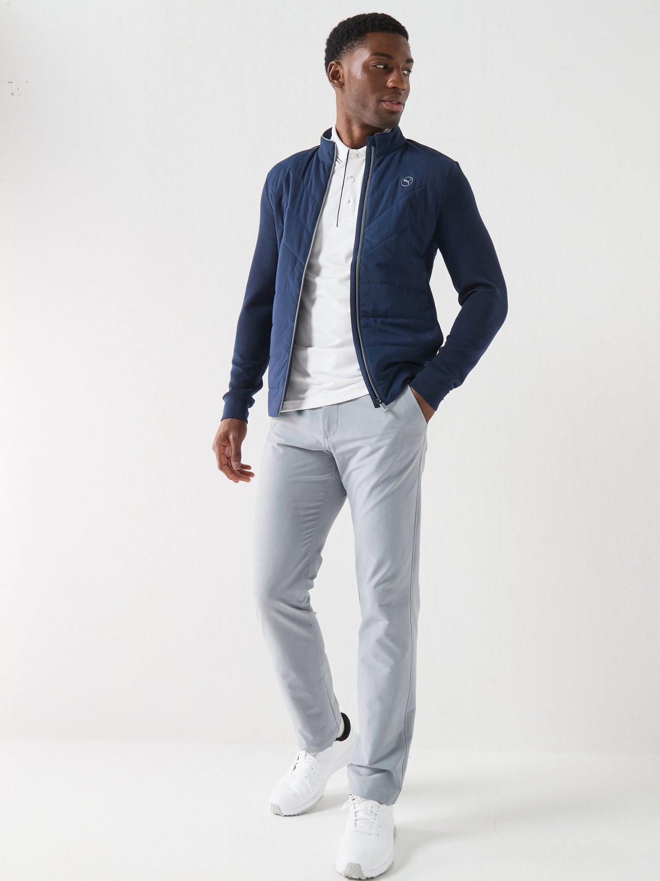 Image 3 of 4 of Puma Mens Golf Cloudspun Fleece Hybrid Jacket - Navy