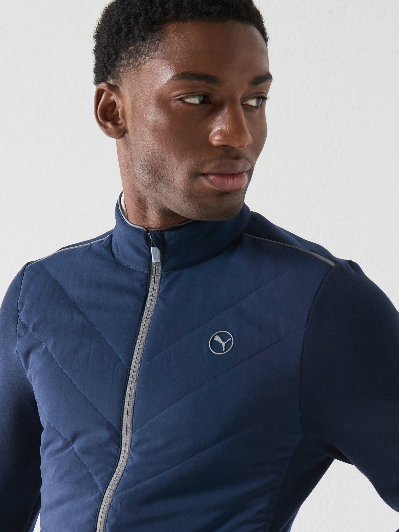Image 4 of 4 of Puma Mens Golf Cloudspun Fleece Hybrid Jacket - Navy