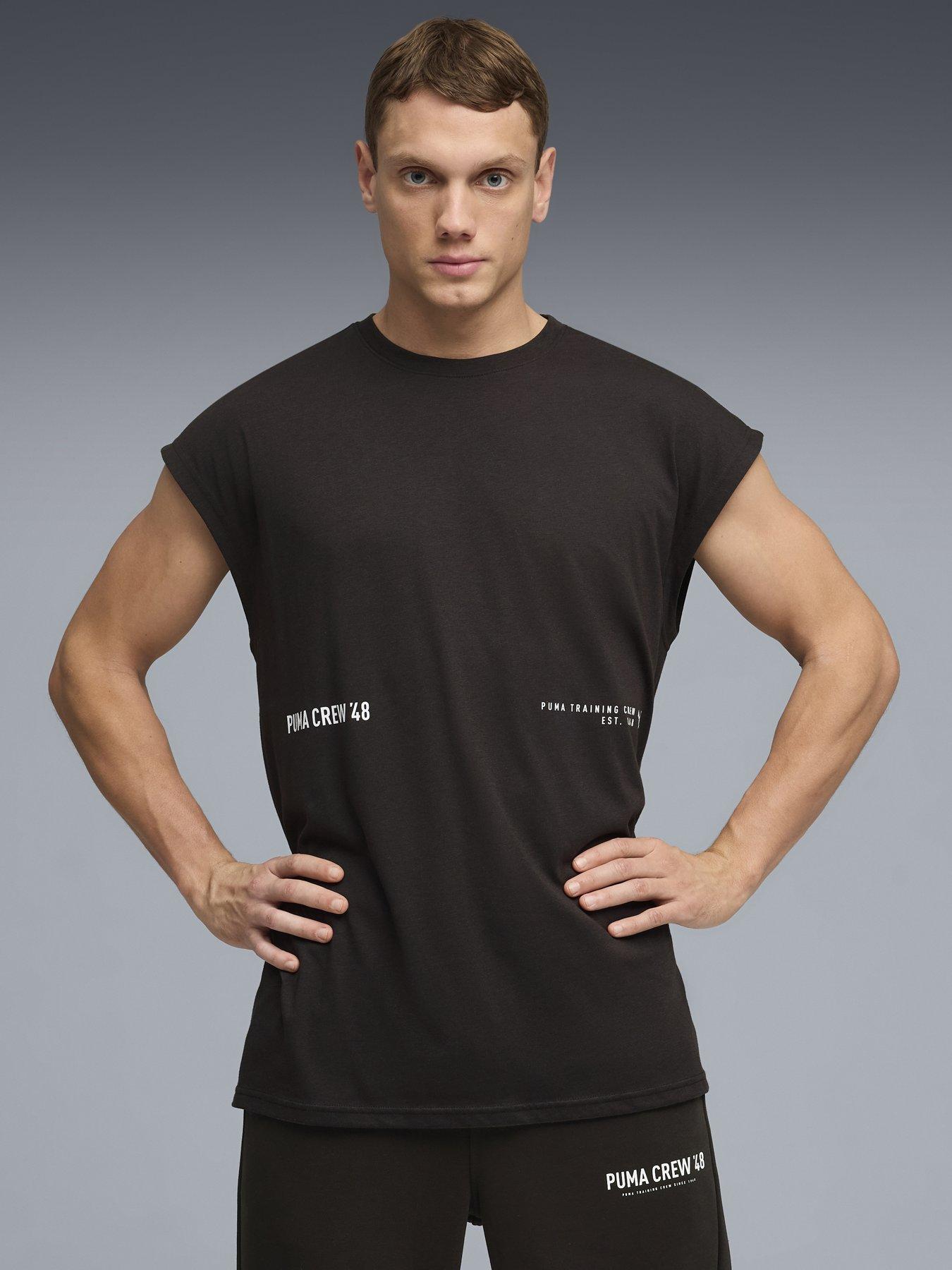puma-mens-training-graphic-cutoff-tank-blackfront