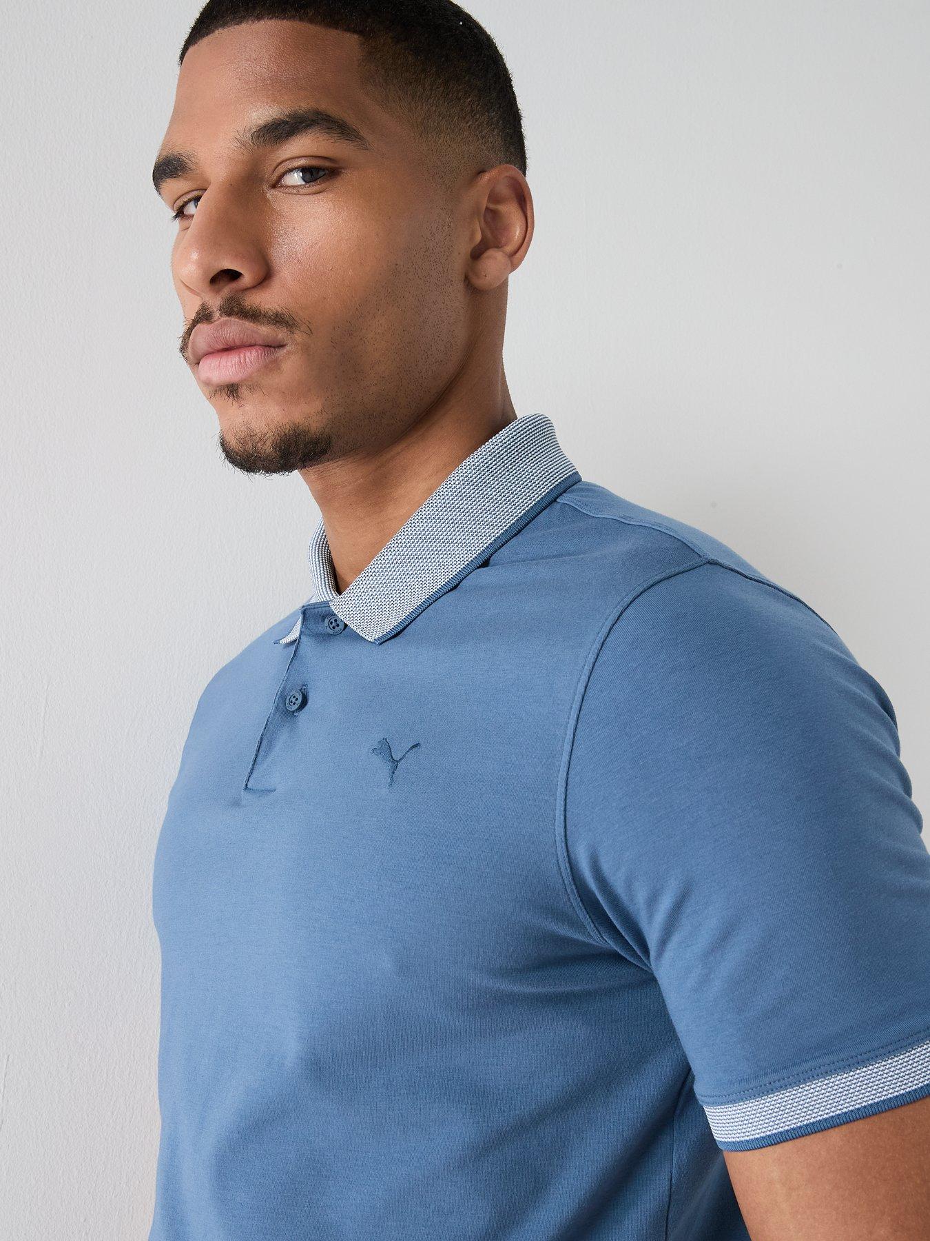 Image 4 of 5 of Puma Mens Golf Modalon Crafted Polo Shirt - Navy