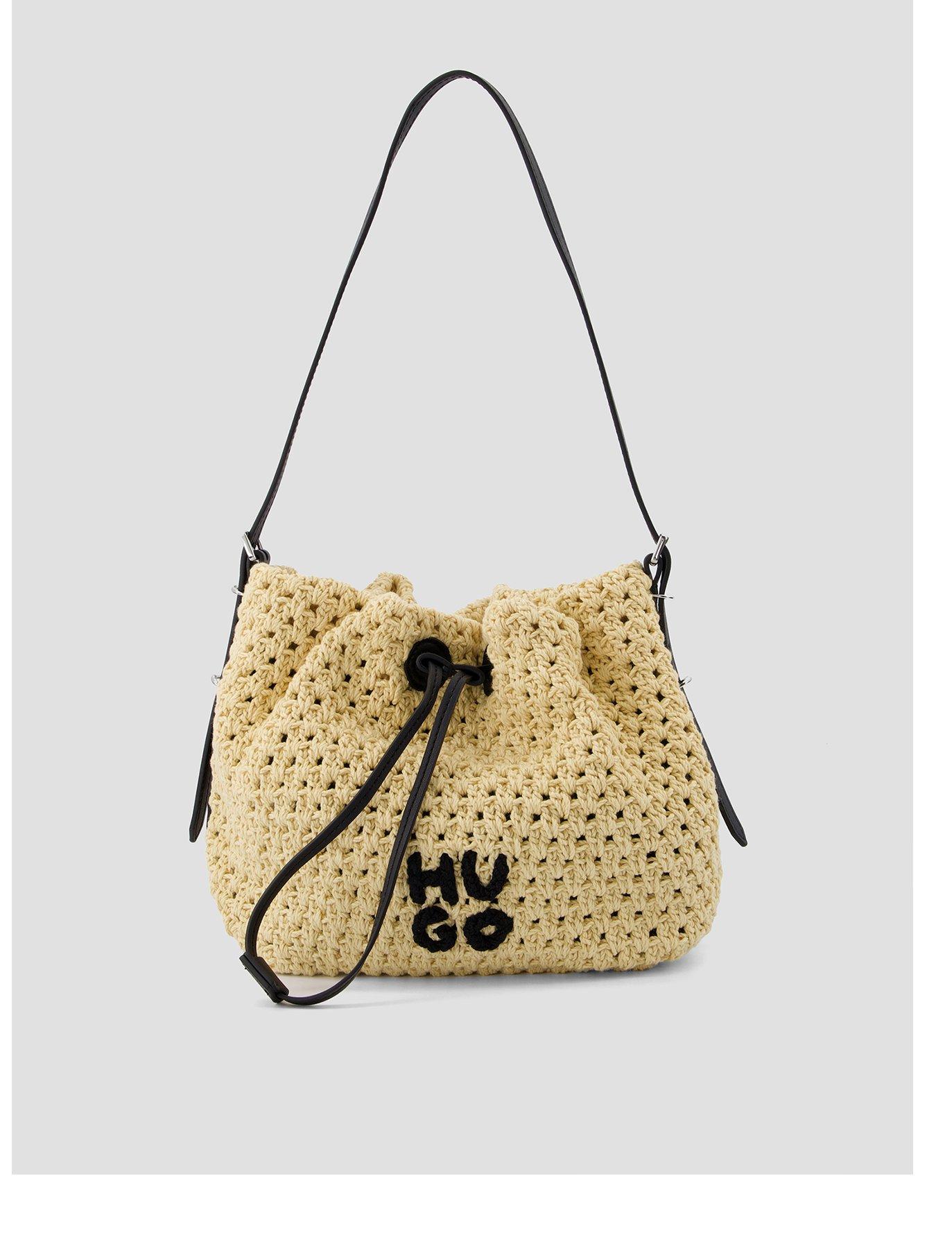 Image 1 of 4 of HUGO Small Bucket Bag - White