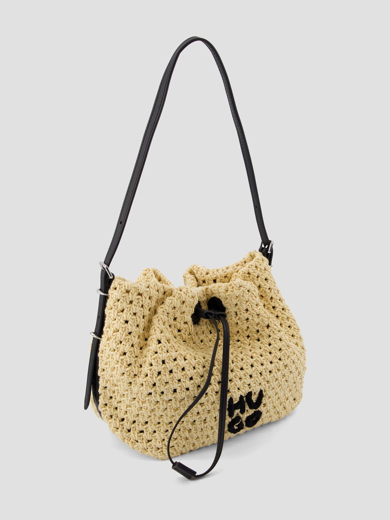 Image 2 of 4 of HUGO Small Bucket Bag - White