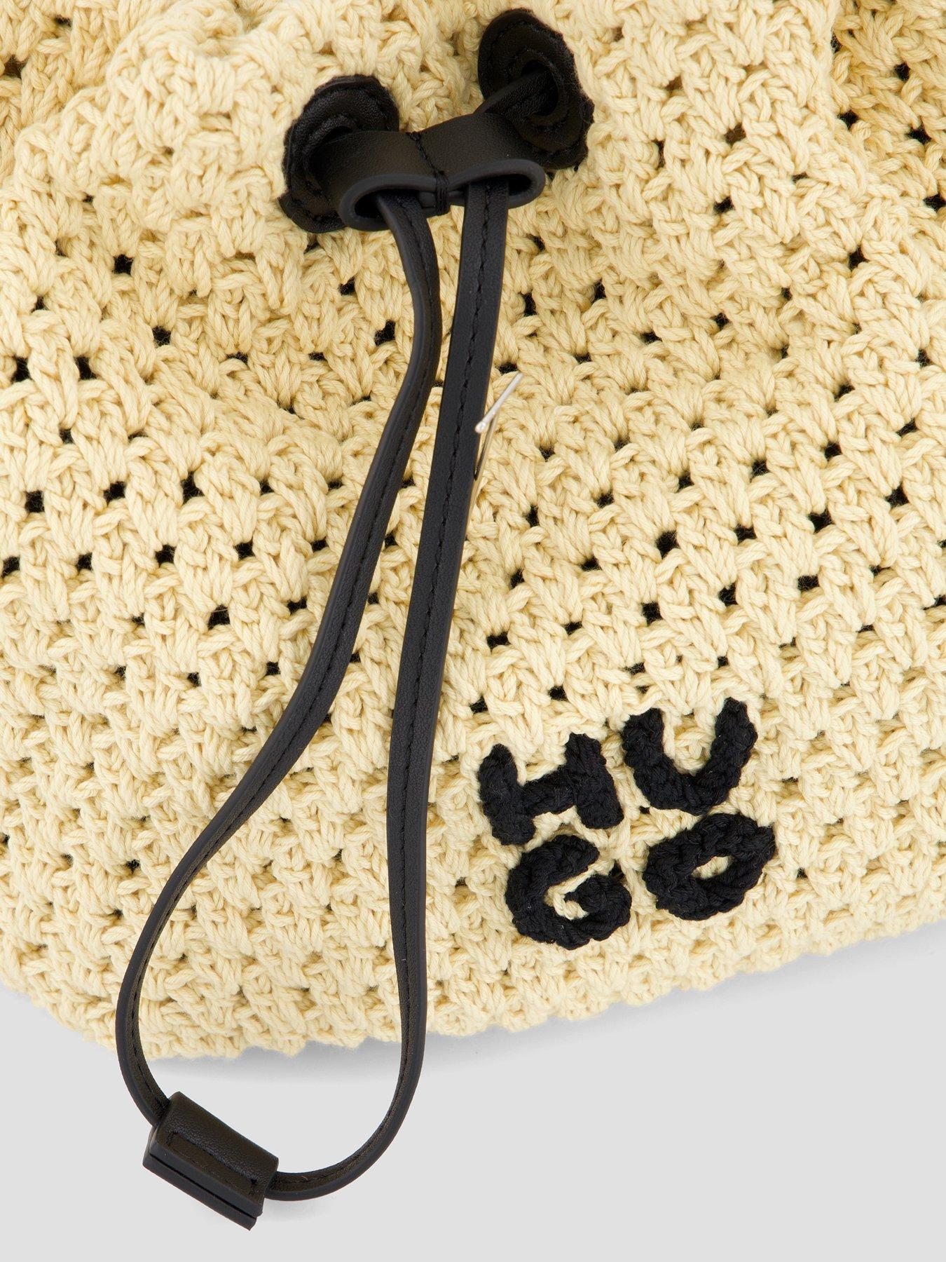 Image 3 of 4 of HUGO Small Bucket Bag - White