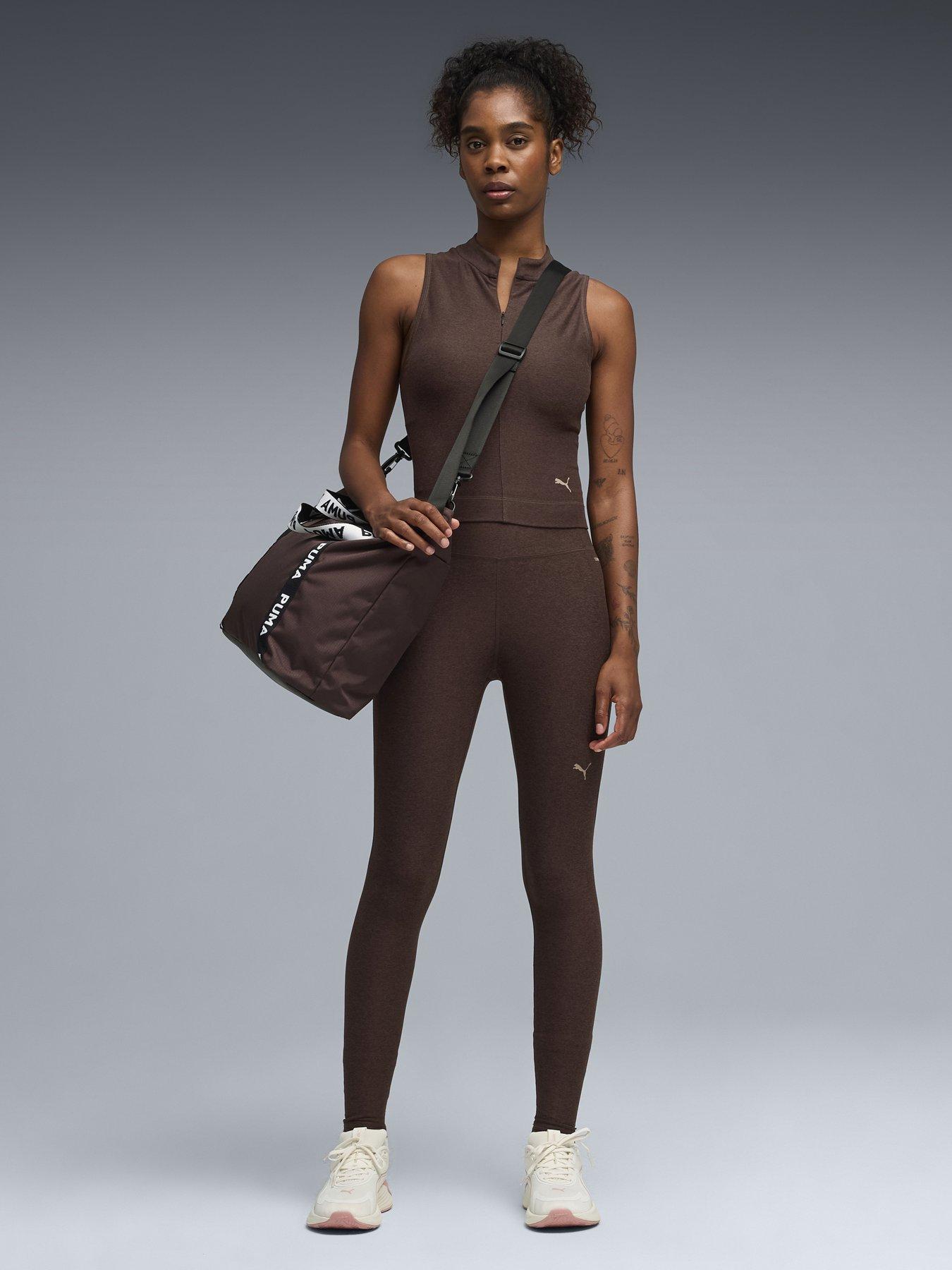 Image 3 of 5 of Puma Womens Training Cloudspun High Waist Tights - Brown