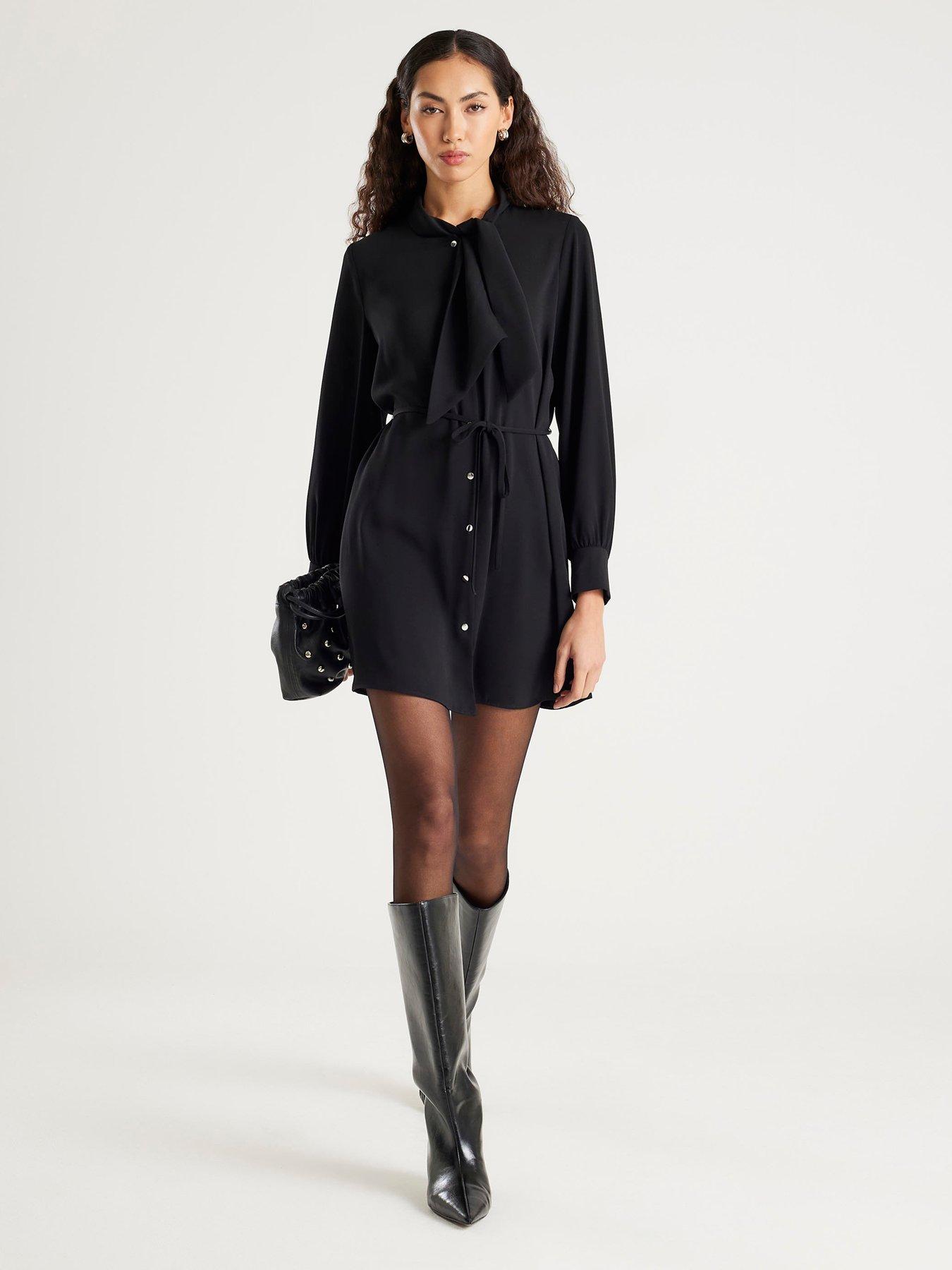 river-island-pussybow-mini-shirt-dress-black