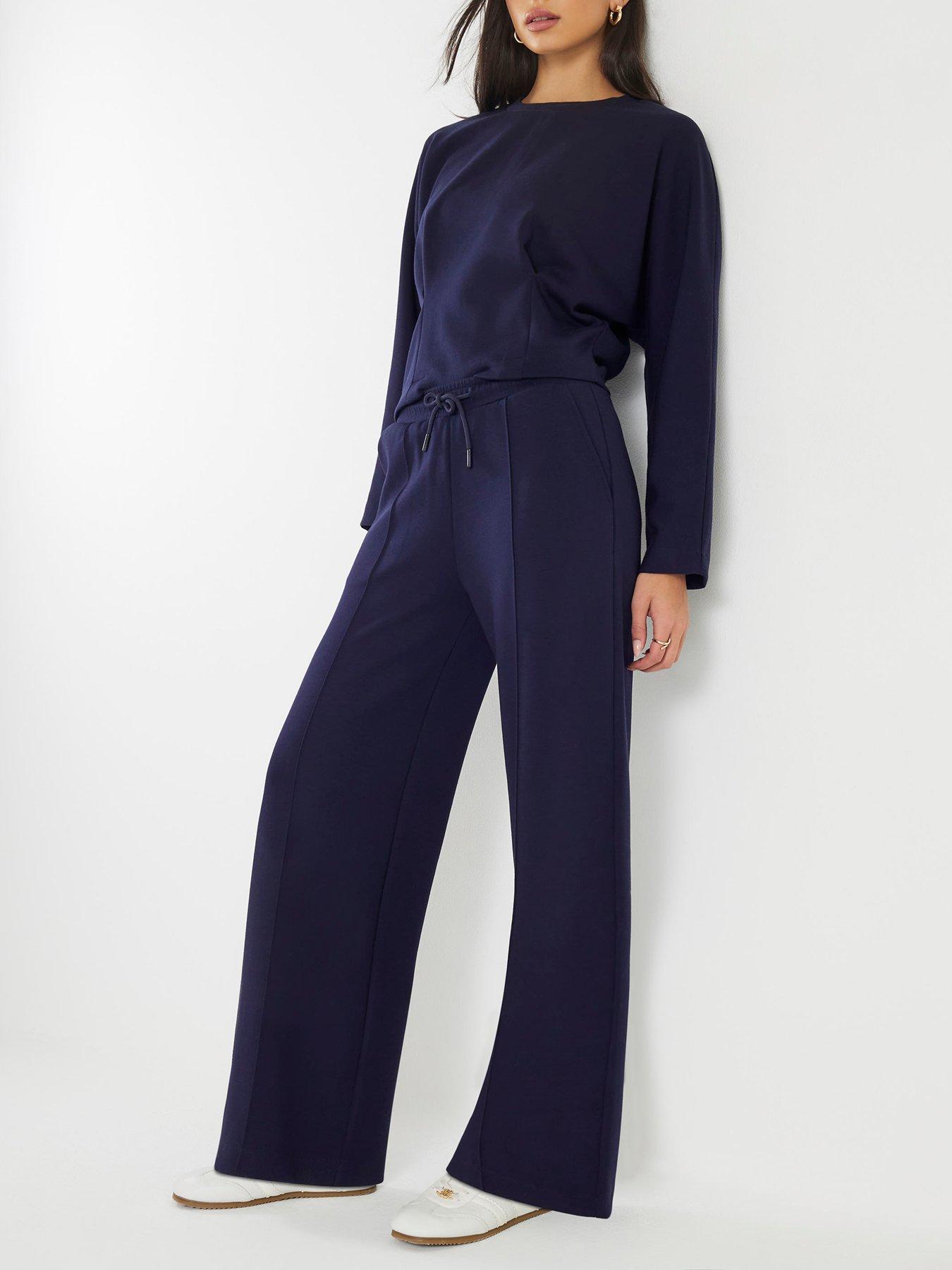 river-island-premium-neo-wide-leg-pintuck-joggers-navyback