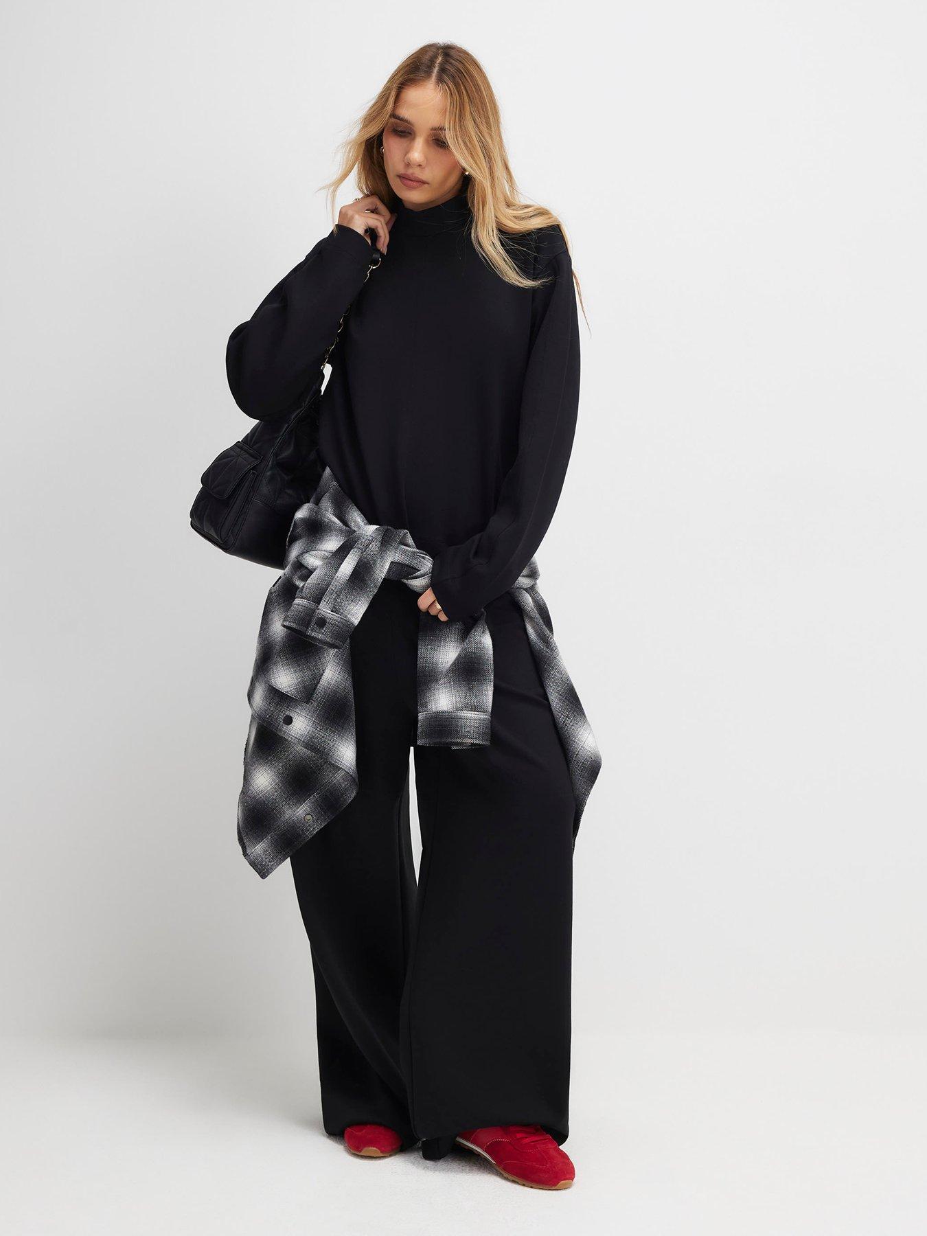 River Island Tailored Interlock Trouser - Black