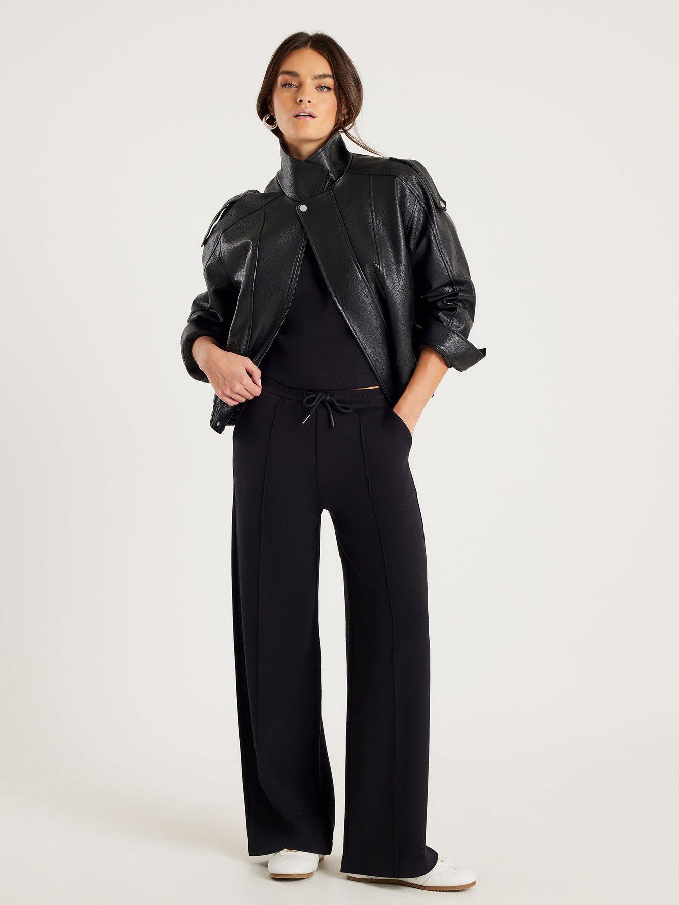 river-island-premium-neo-wideleg-pintuck-jog-blackback