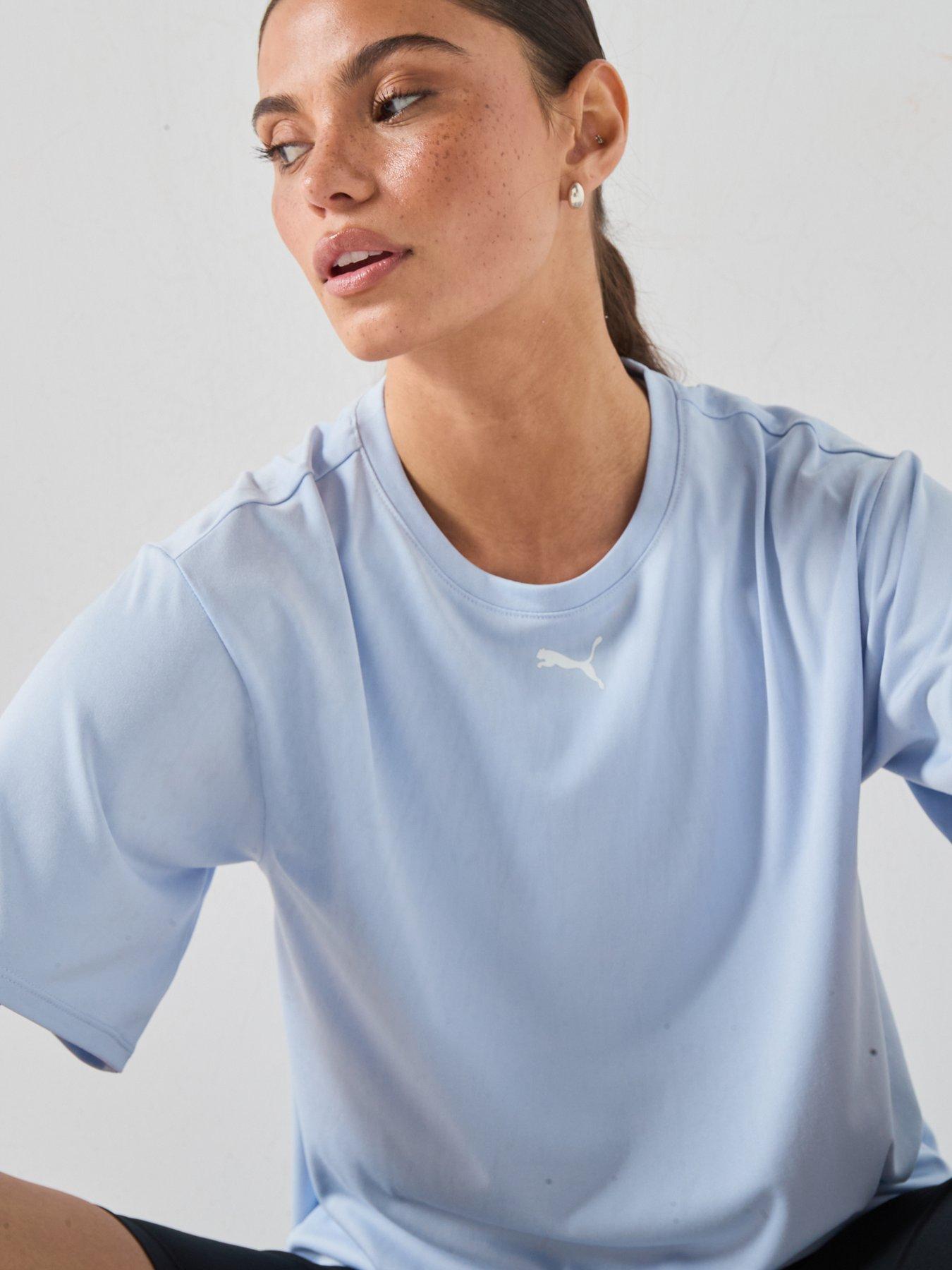 Image 4 of 5 of Puma Womens Training Tad Essential Relaxed T-Shirt - Blue