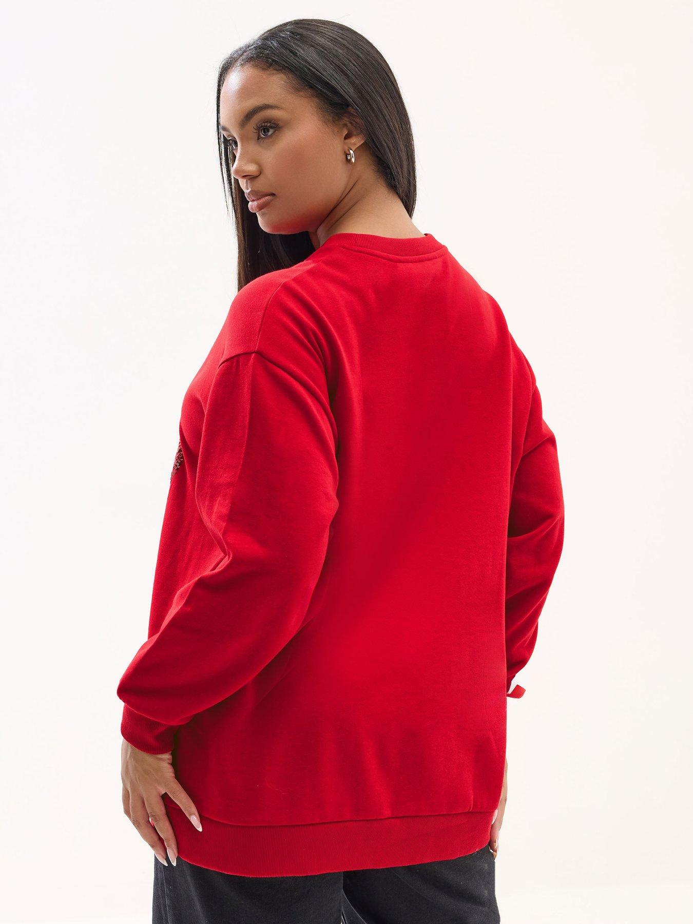 yours-curve-ho-ho-ho-christmas-sweatshirt-redstillFront