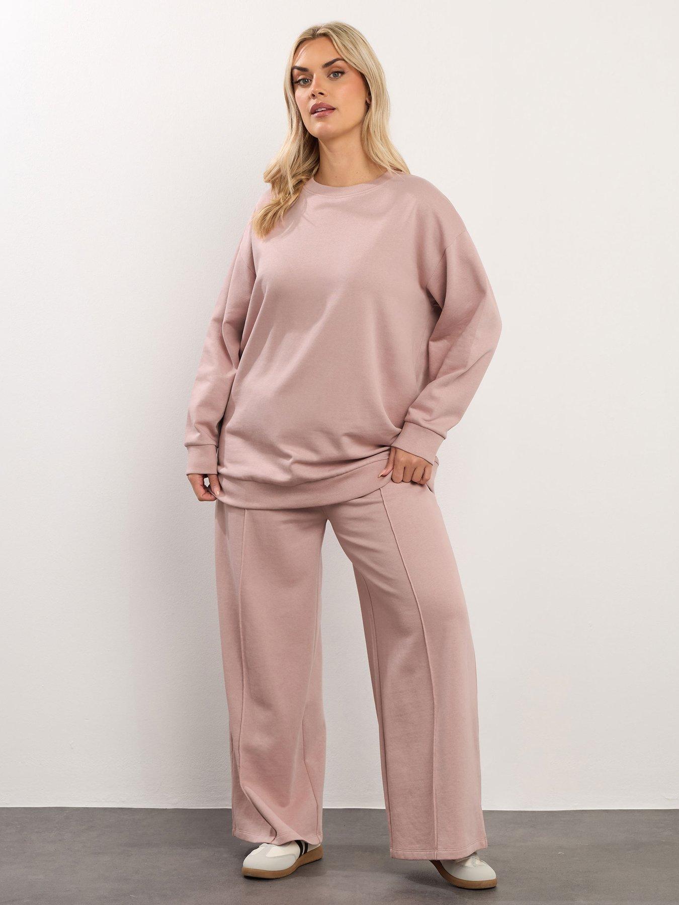 yours-curve-basic-sweatshirt-pinkback