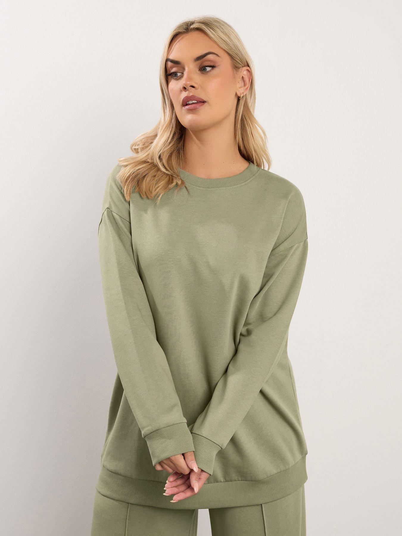 yours-curve-basic-sweatshirt-green