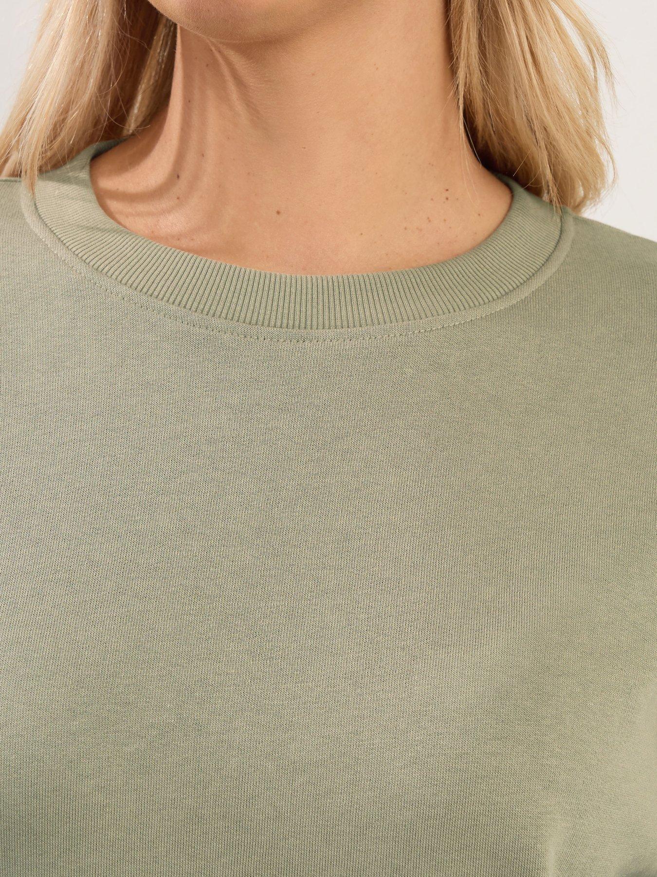 yours-curve-basic-sweatshirt-greenoutfit