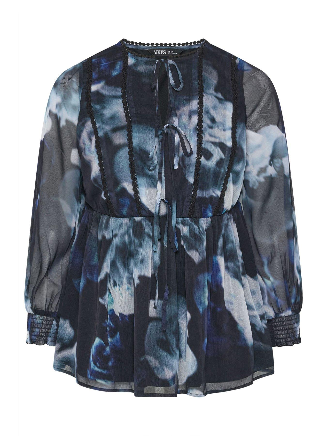 yours-curve-crochet-tape-tie-front-blouse-blackdetail