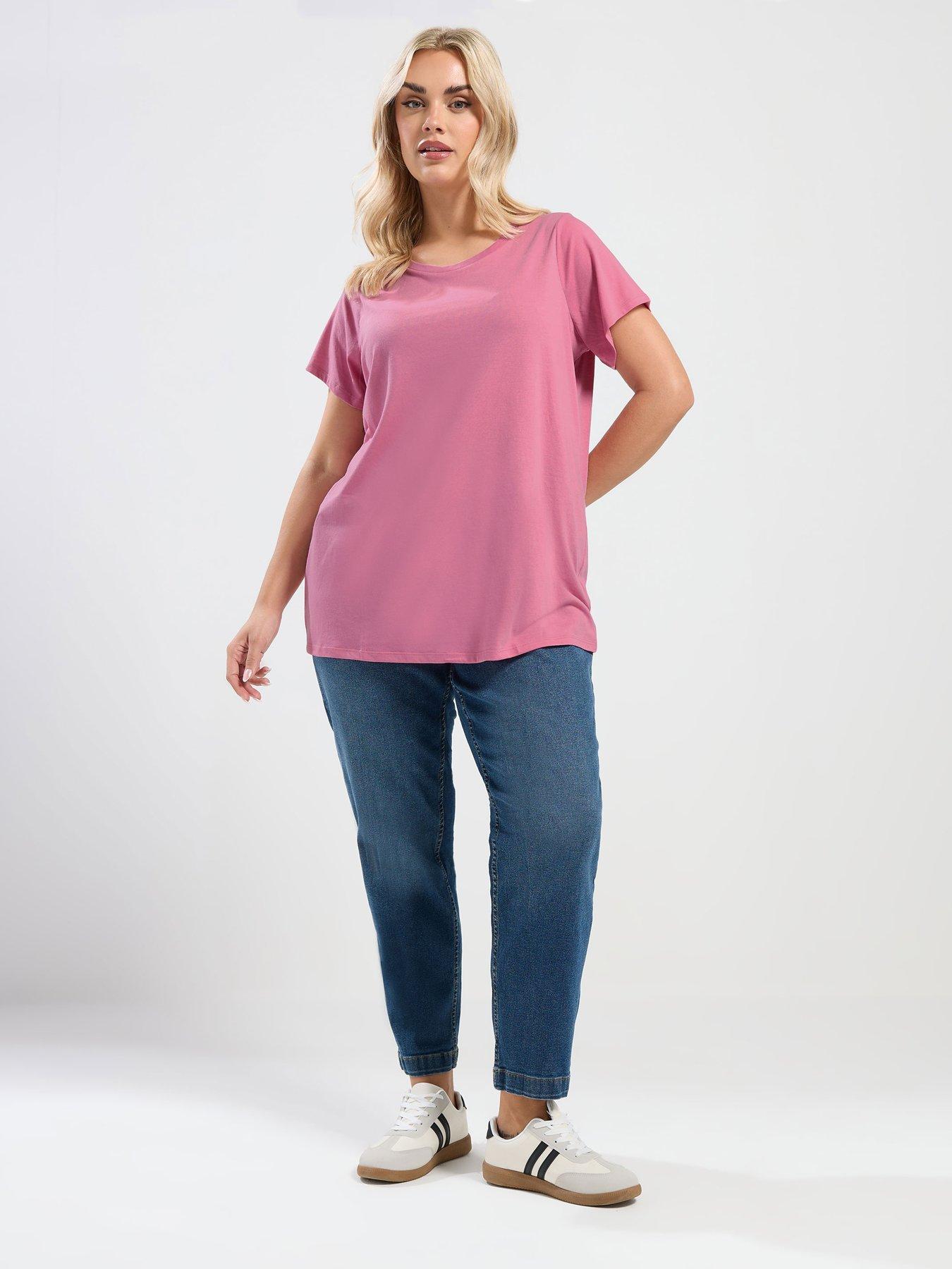 yours-curve-3-pack-short-sleeve-basic-t-shirts-pinkoutfit