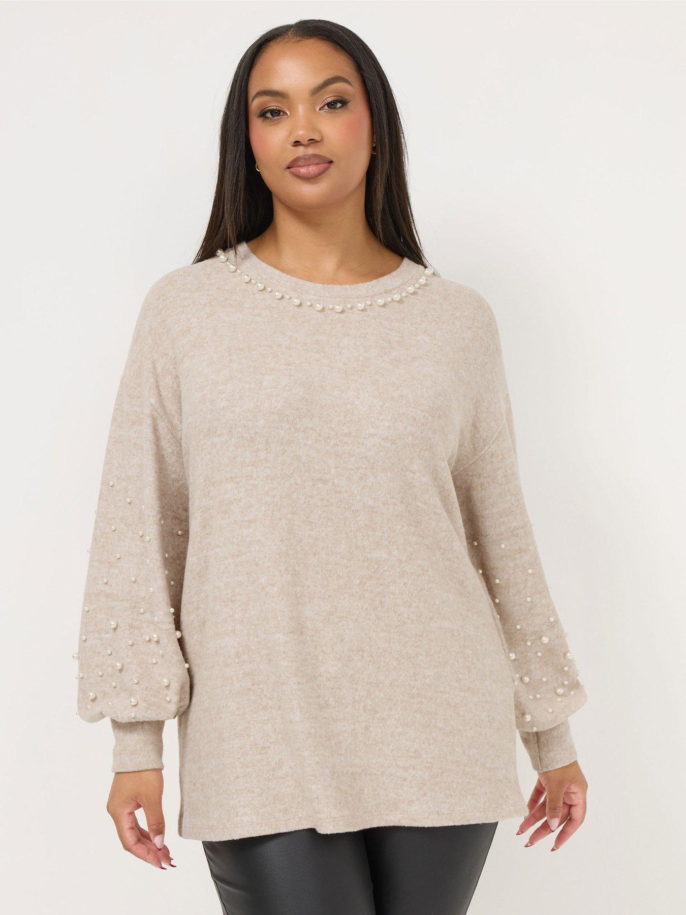 yours-curve-pearl-detail-jumper-natural