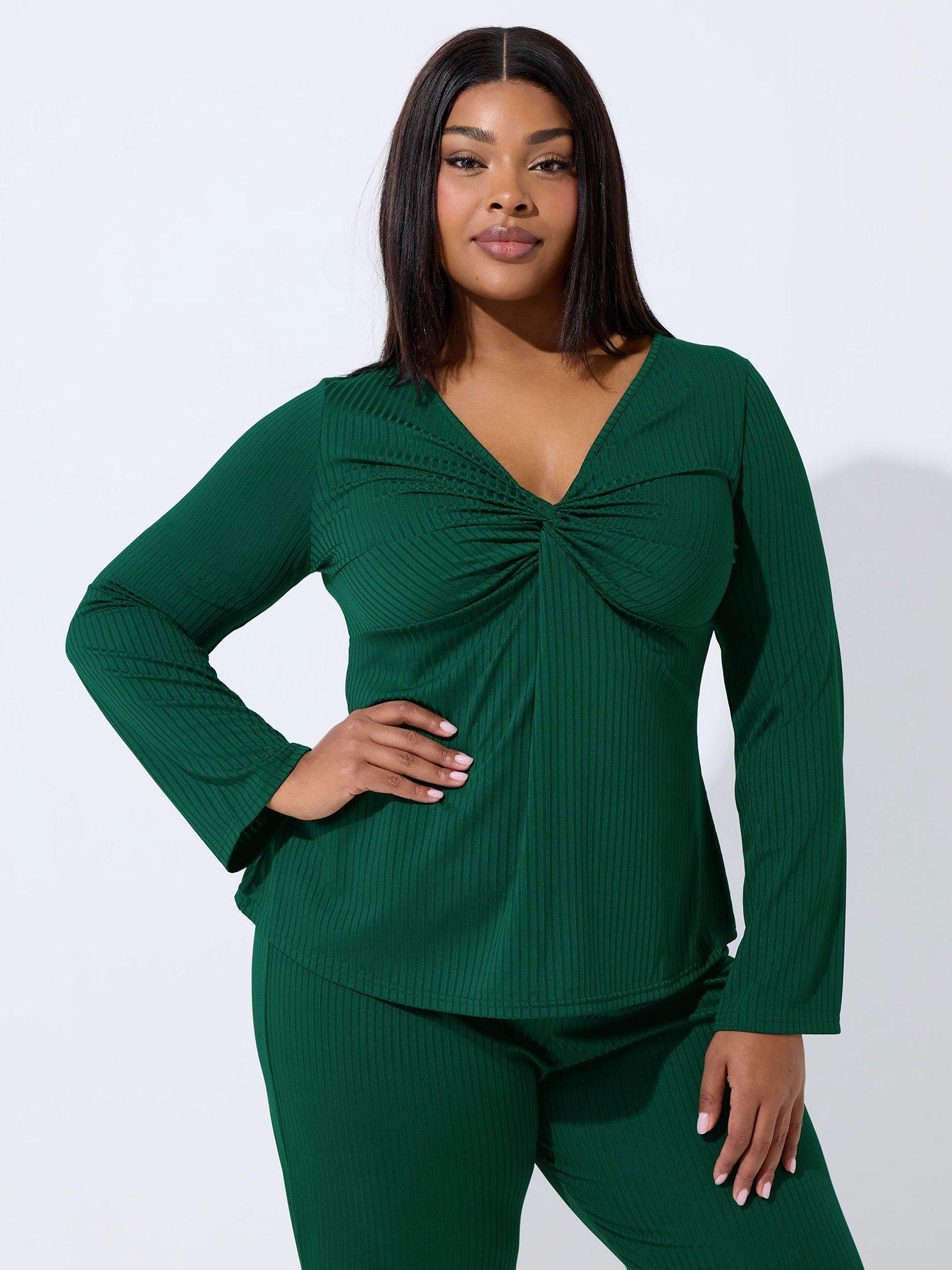 yours-curve-knot-rib-top-green
