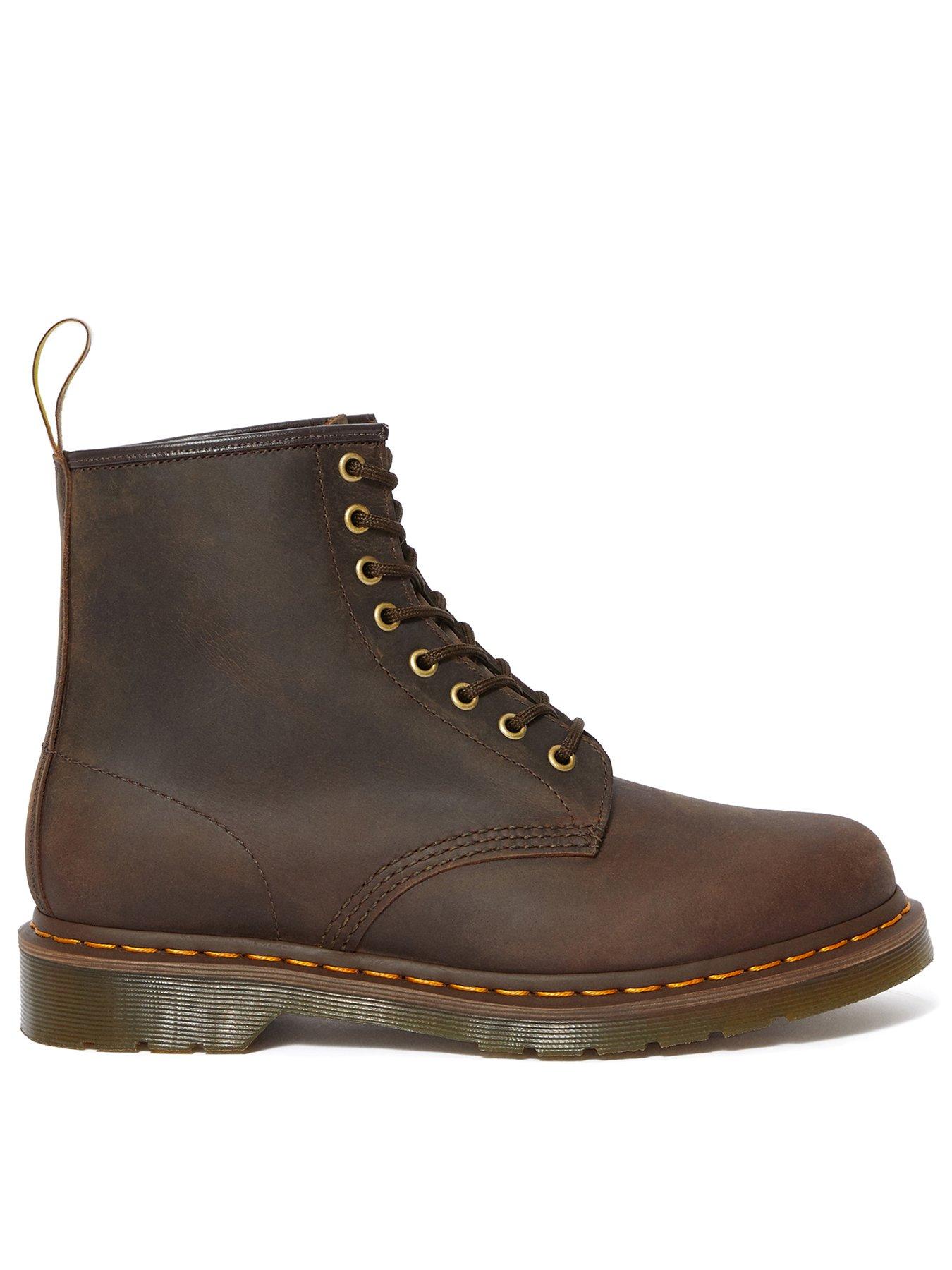Image 1 of 7 of Dr Martens 1460 Crazy Horse Leather Lace-Up Boot&nbsp;- Dark Brown