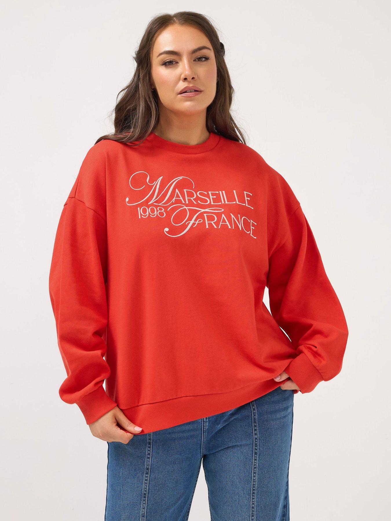 yours-curve-france-sweatshirt-red