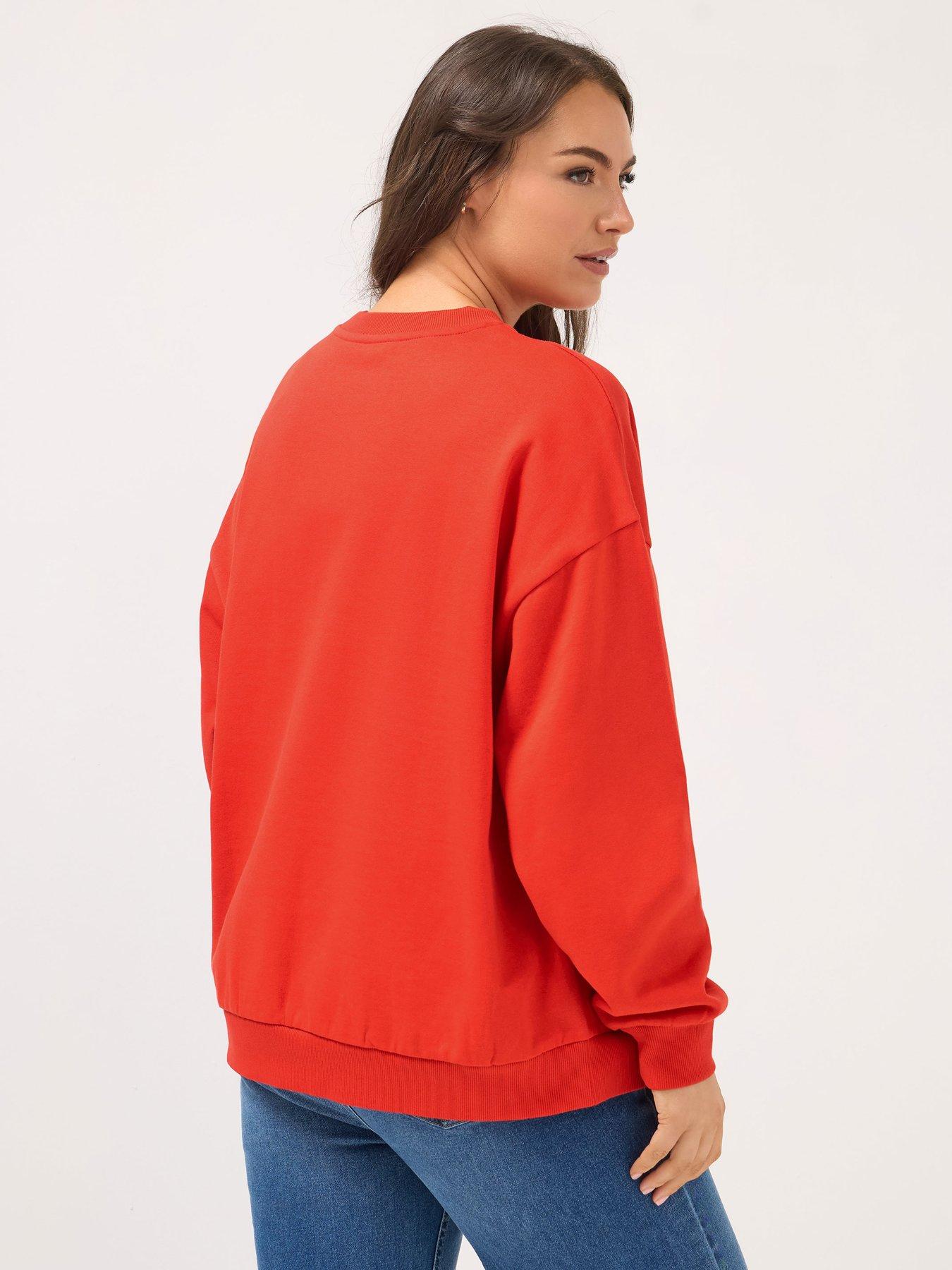 yours-curve-france-sweatshirt-redstillFront