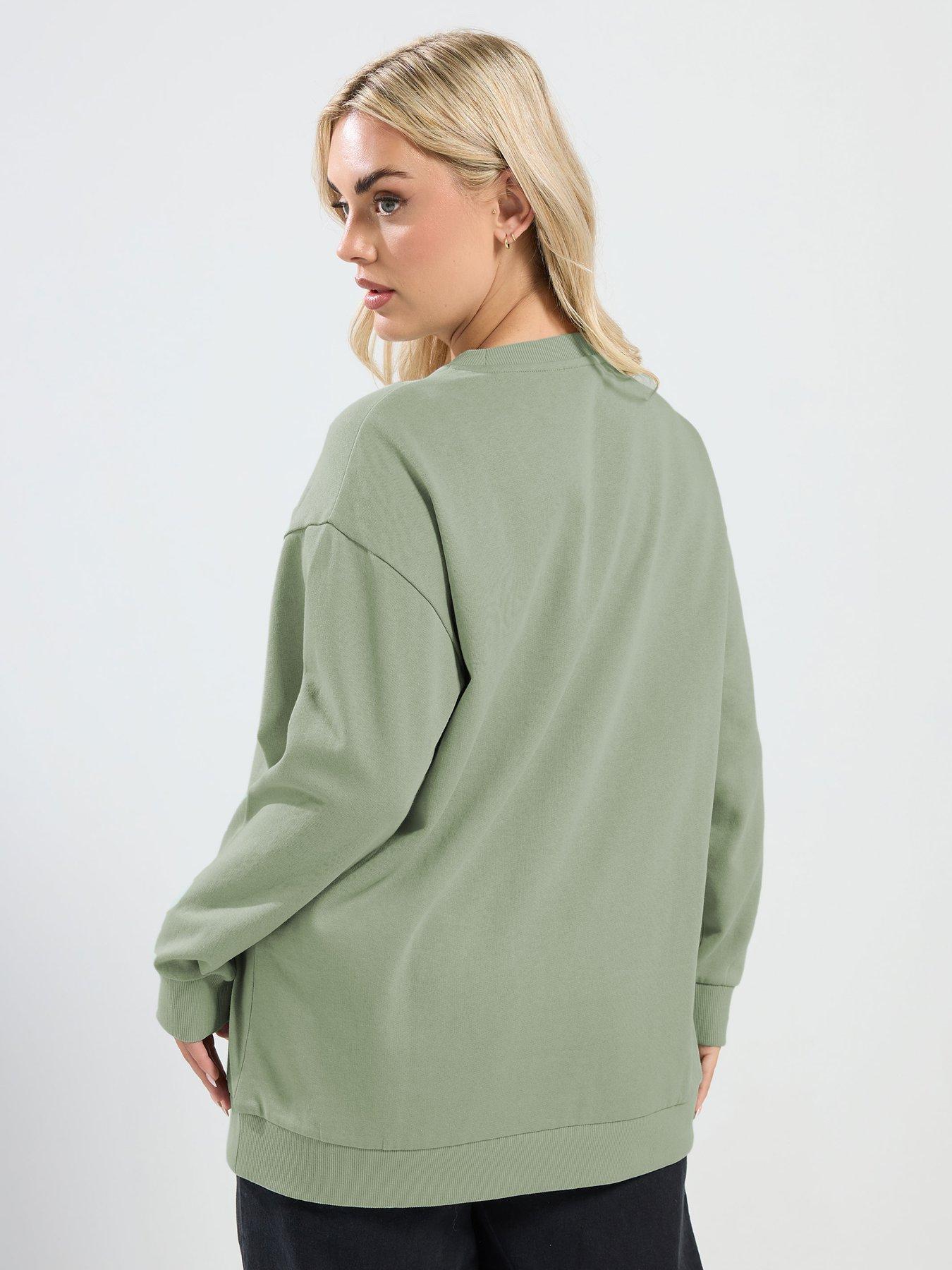 yours-curve-montana-sweatshirt-greenstillFront