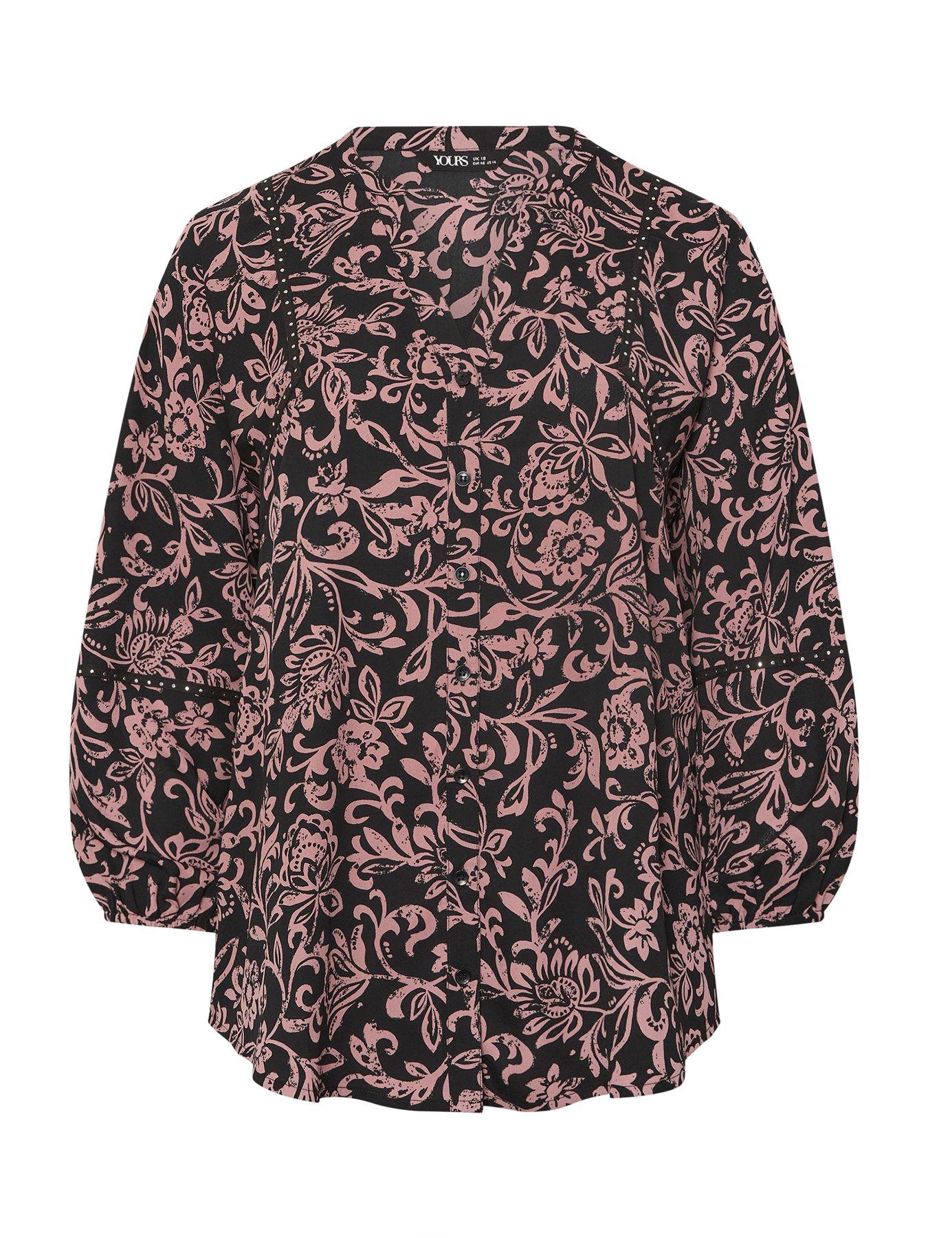 yours-curve-stud-embellished-blouse-blackdetail