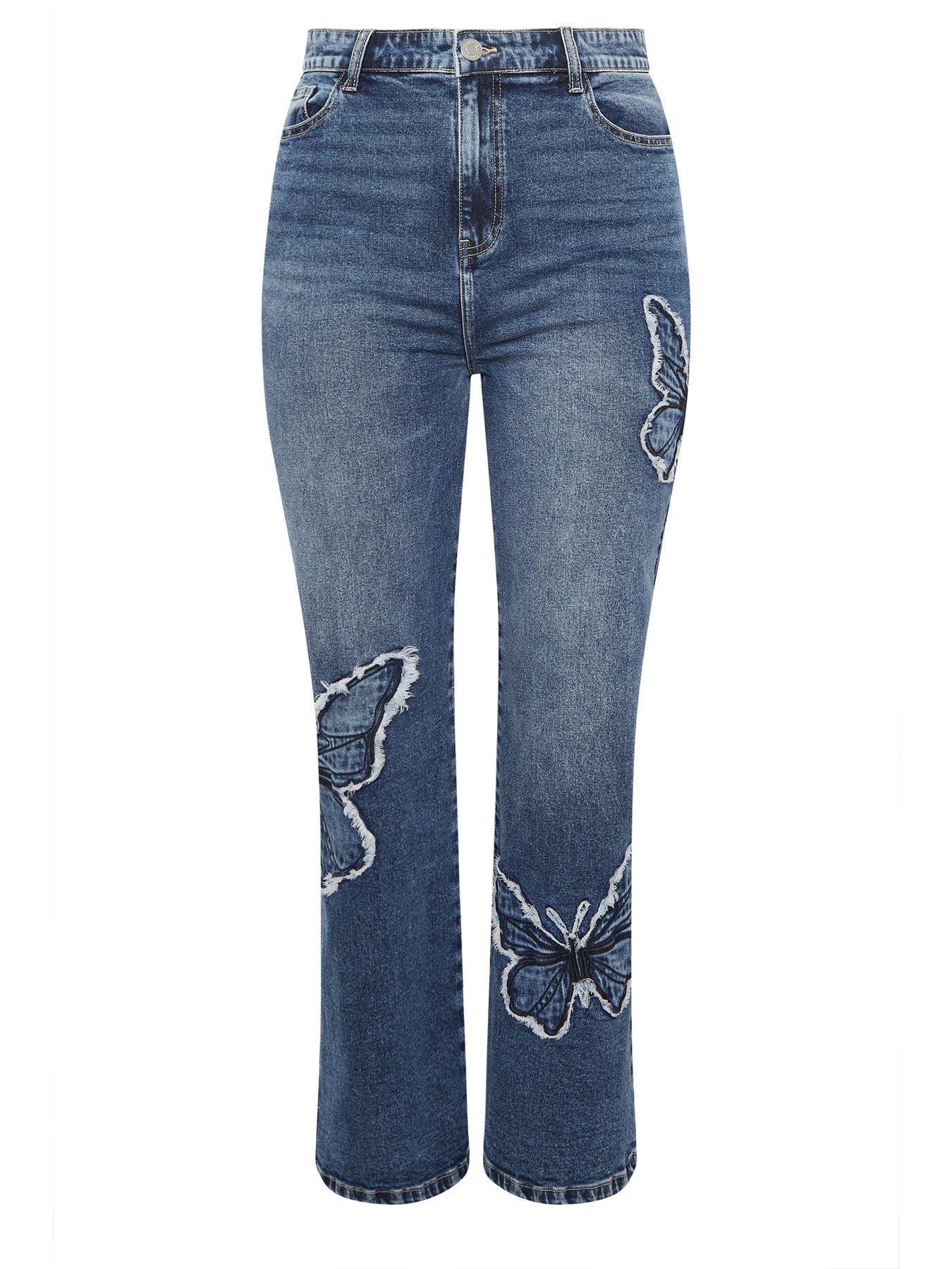 yours-curve-butterfly-embroidered-jeans-bluedetail