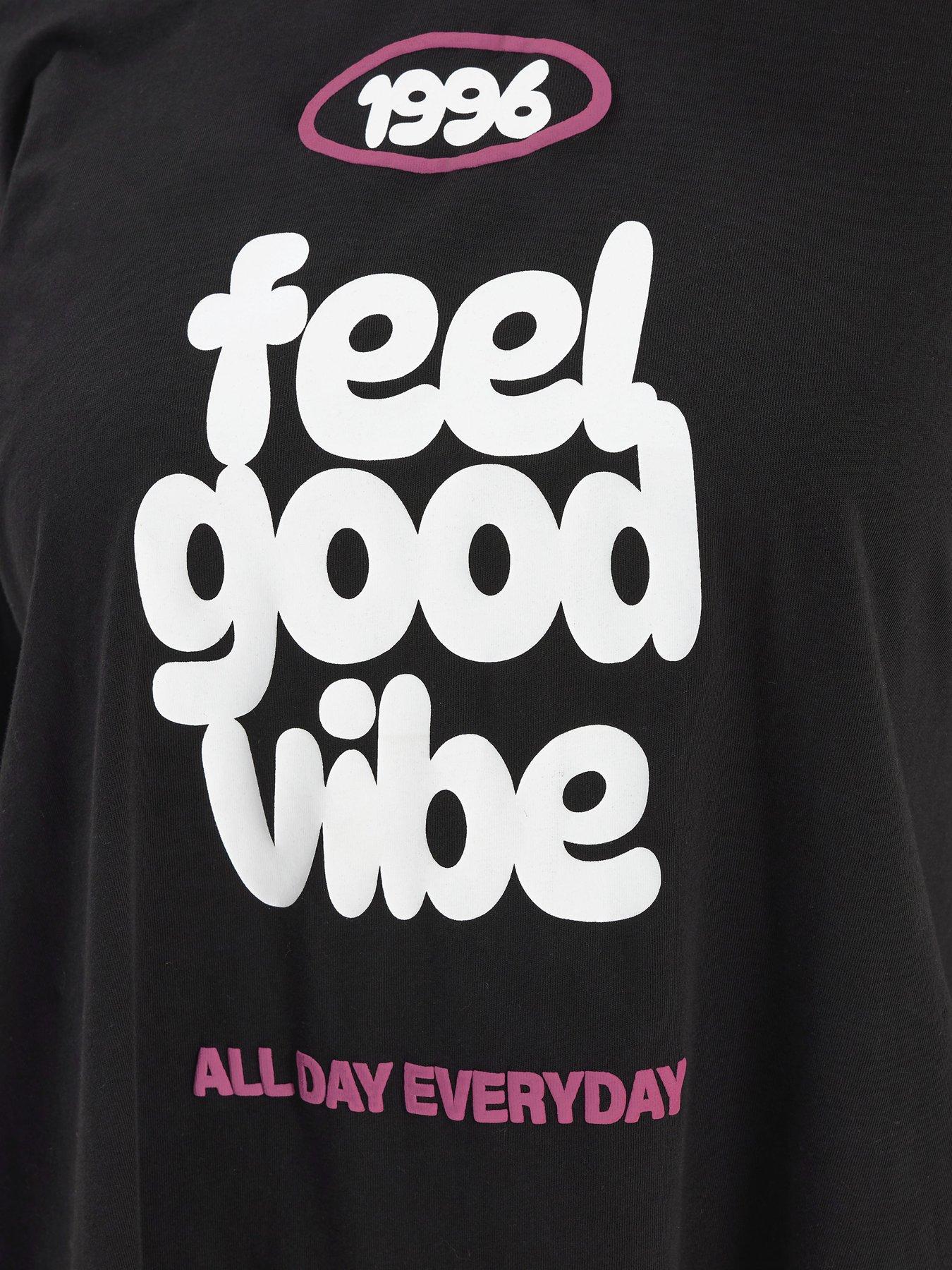 Image 4 of 4 of Yours Curve Feel Good Active T-Shirt - Black