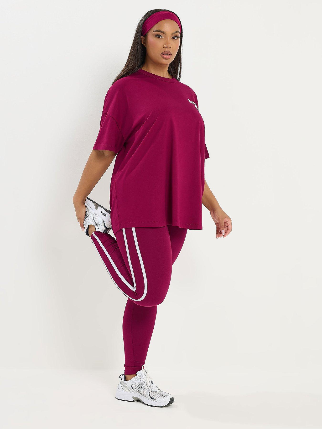 yours-curve-side-stripe-active-legging-redback