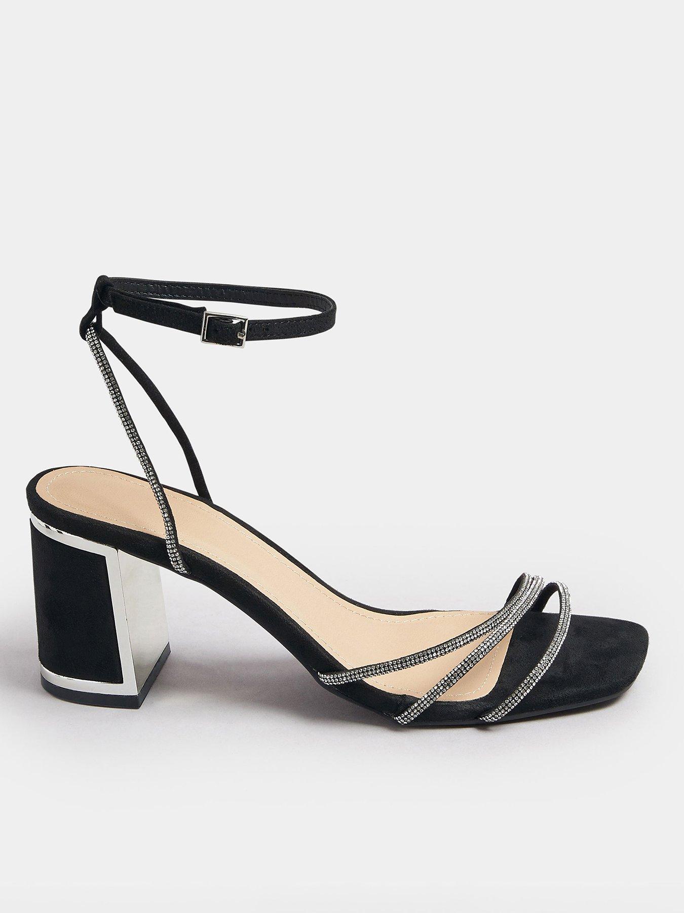 yours-standard-fit-asymmetric-glitz-block-heel-black